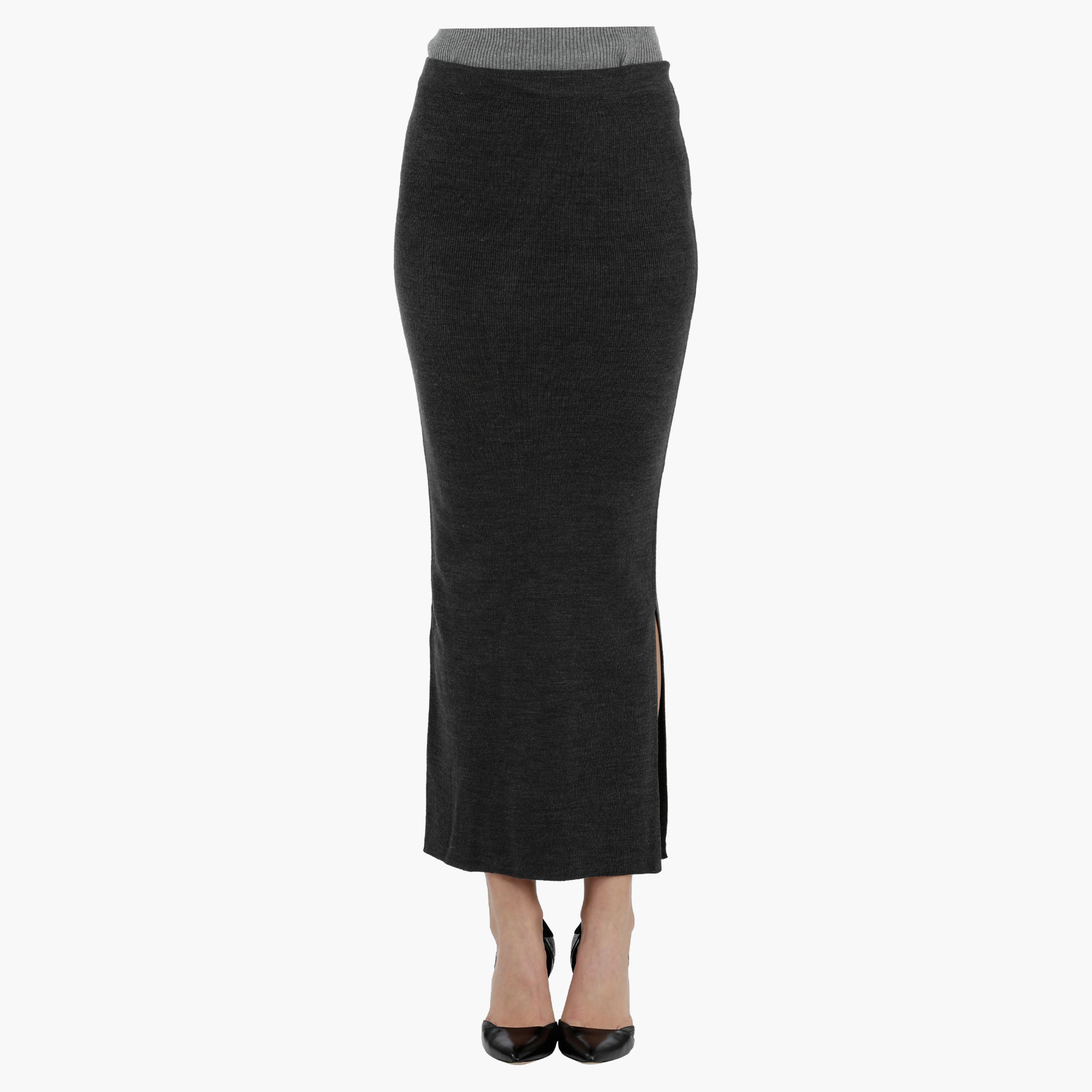 Textured Maxi Skirt with Side Slit-women-clothing-bottoms-skirts-image-1