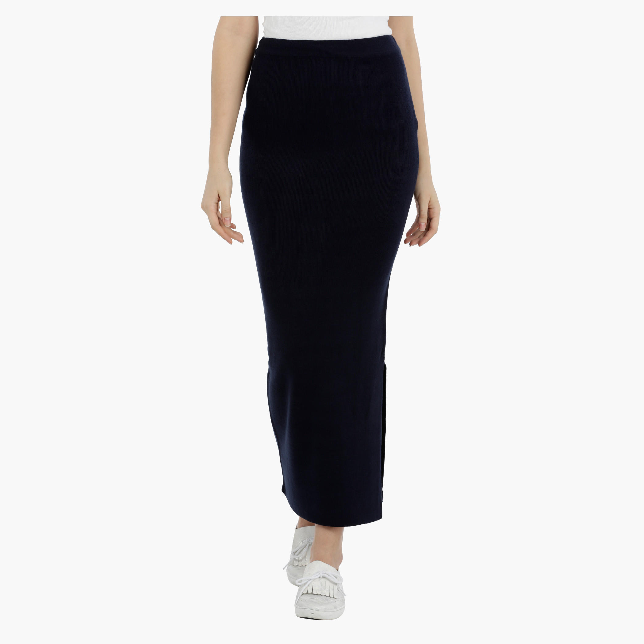Knitted Skirt with Slits-women-clothing-bottoms-skirts-image-1