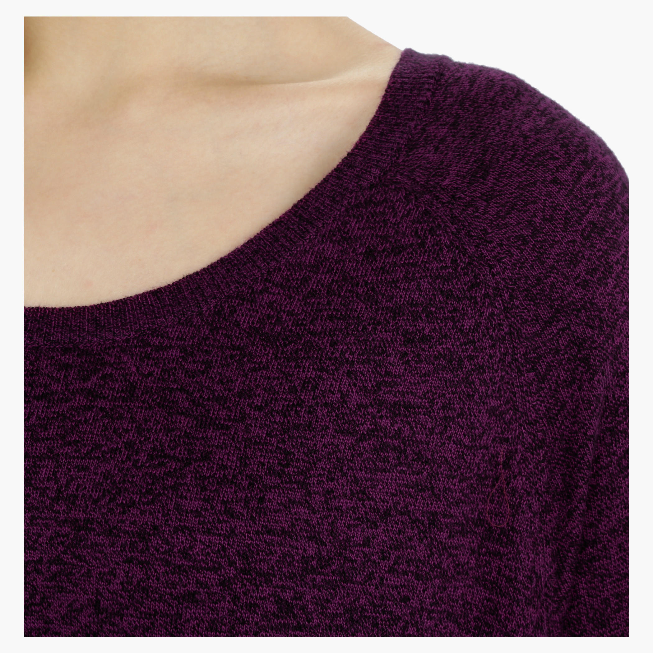 Knitted Round Neck Top with 3/4th Sleeves-women-clothing-tshirts-image-14