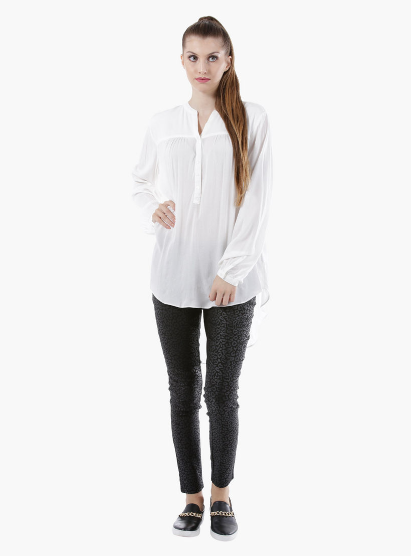 Basic Top with Long Sleeves in Regular Fit-women-clothing-shirtsandblouses-blouses-image-1