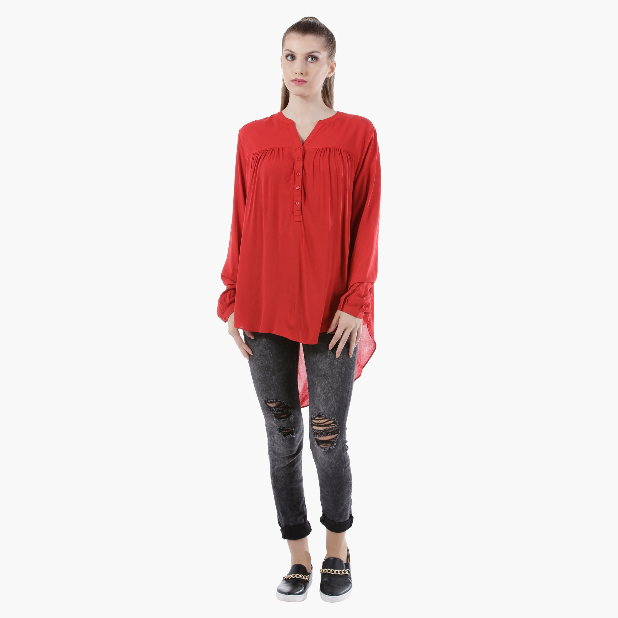 Basic Top with Long Sleeves in Regular Fit-women-clothing-shirtsandblouses-blouses-image-10