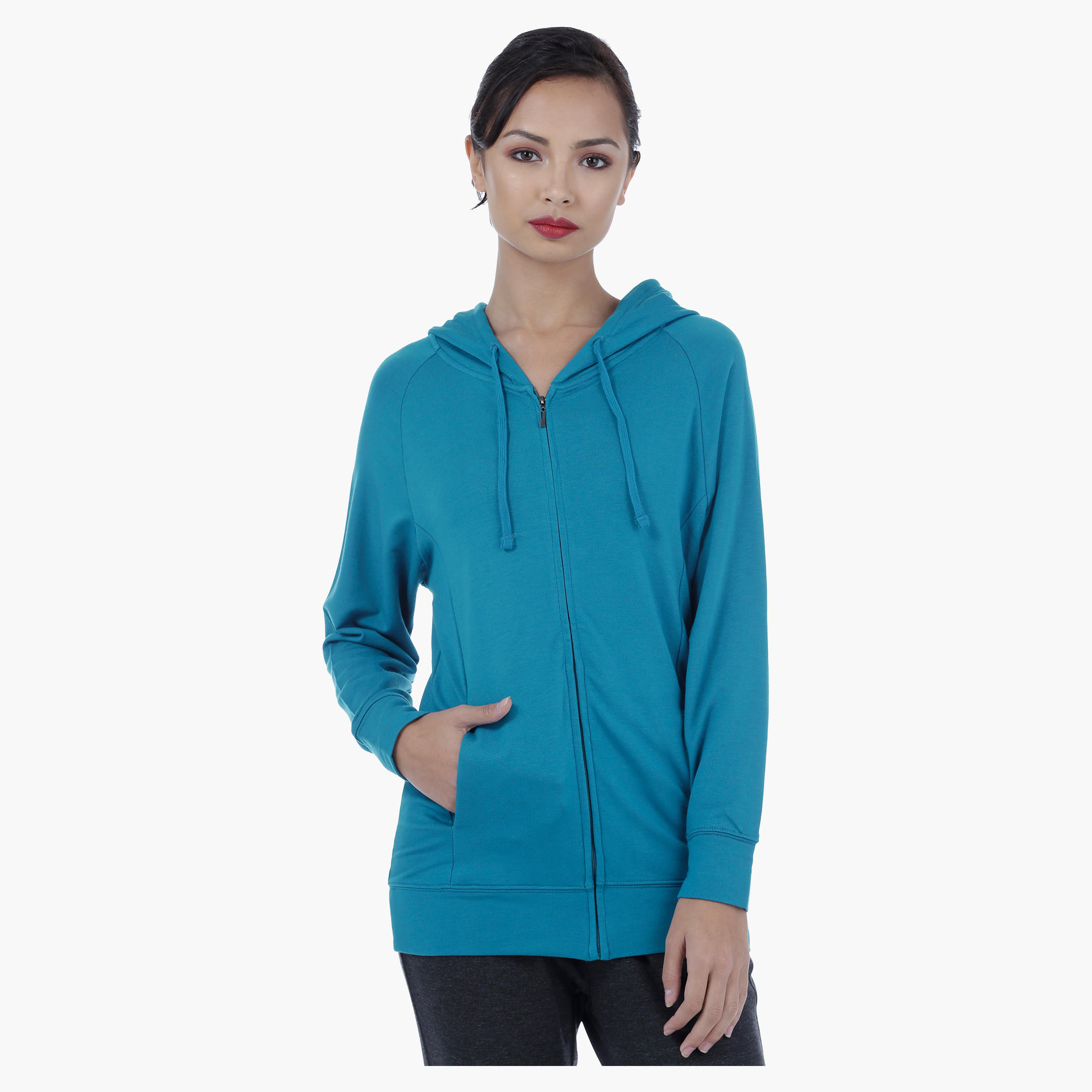 Long Sleeves Sweatshirt with Hood-women-winterwear-hoodiesandsweatshirts-hoodies-image-1
