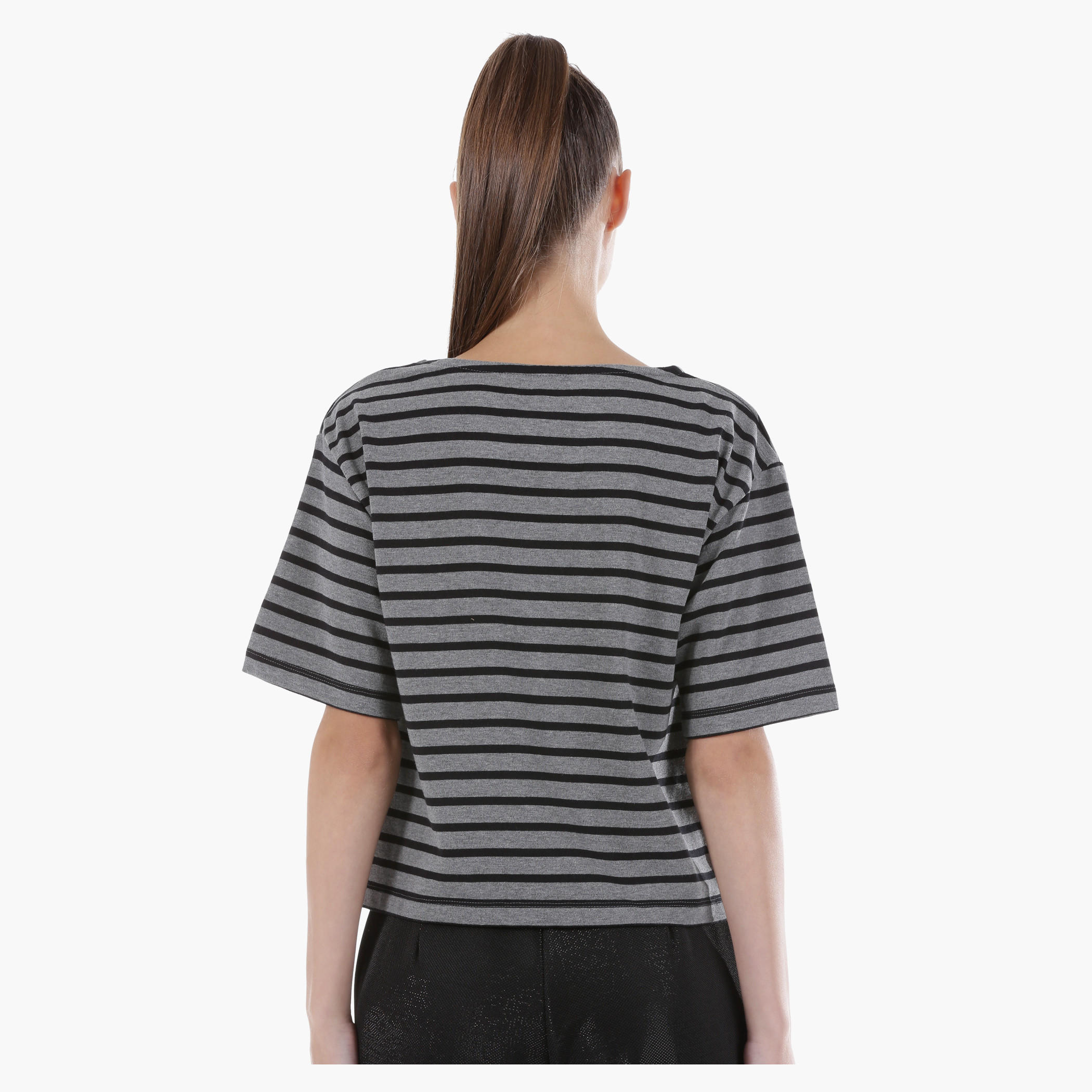Striped T-Shirt with Short Sleeves-women-clothing-tshirts-image-2