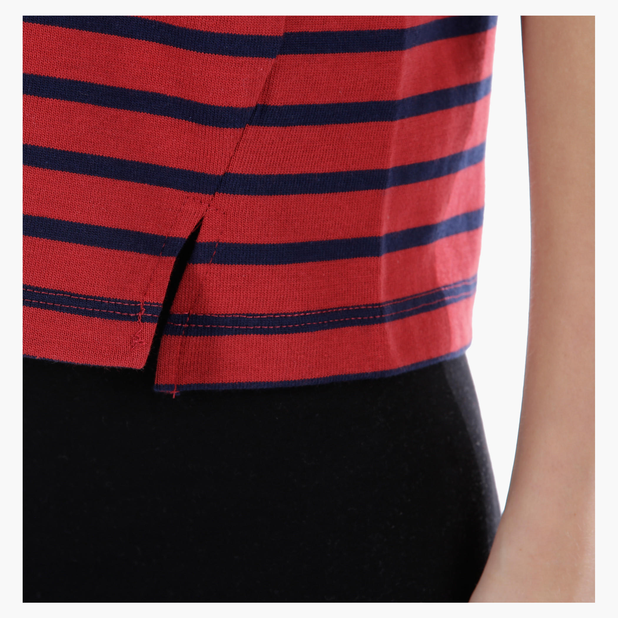 Striped T-Shirt with Short Sleeves-women-clothing-tshirts-image-9