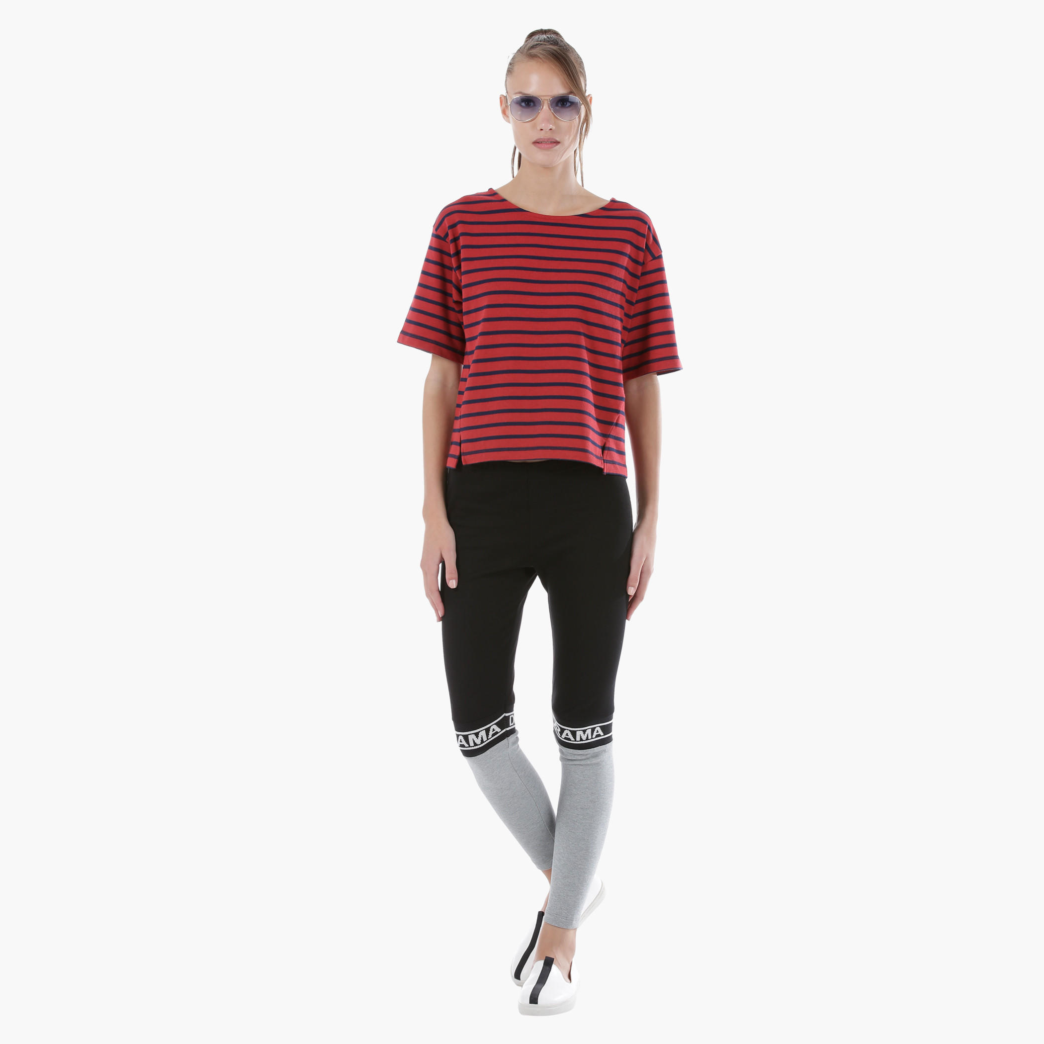 Striped T-Shirt with Short Sleeves-women-clothing-tshirts-image-10