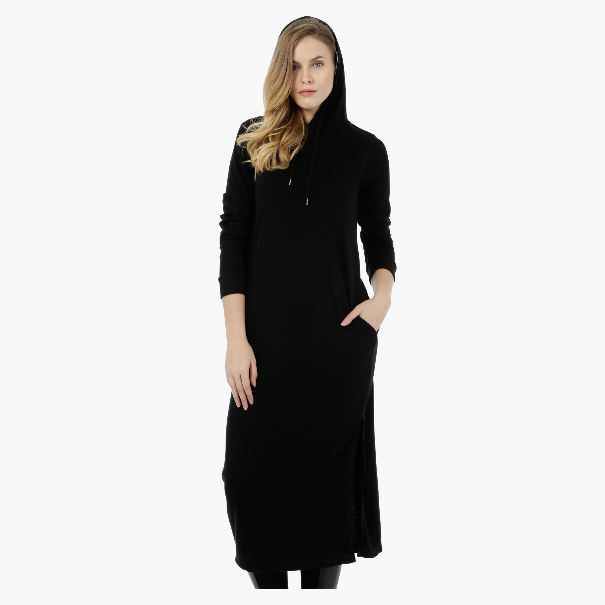Long Hooded Knit Hoodies-women-winterwear-hoodiesandsweatshirts-hoodies-image-1