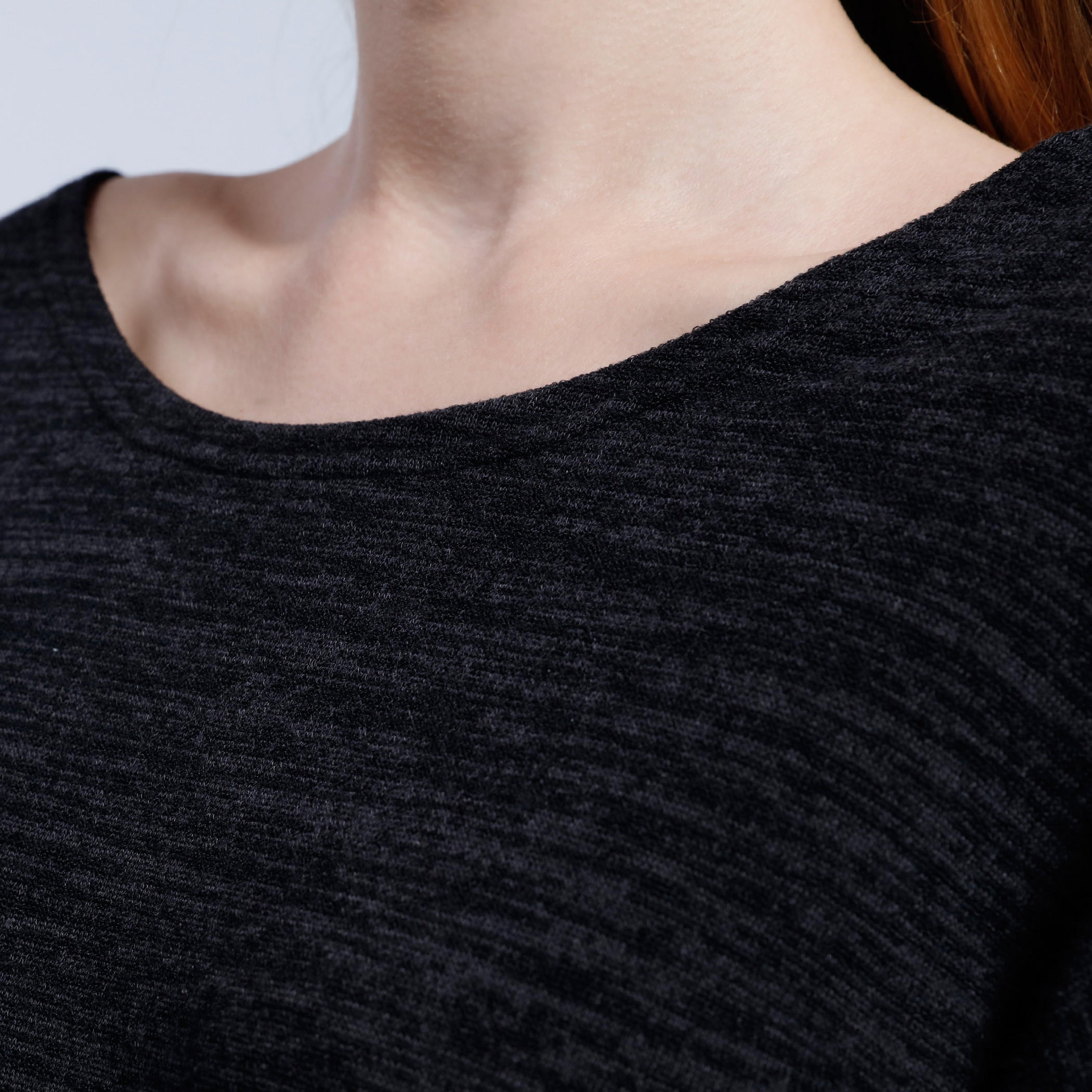 Melange Print Top with Round Neck and 3/4 Sleeves-women-clothing-cardigansandjumpers-jumpers-image-4