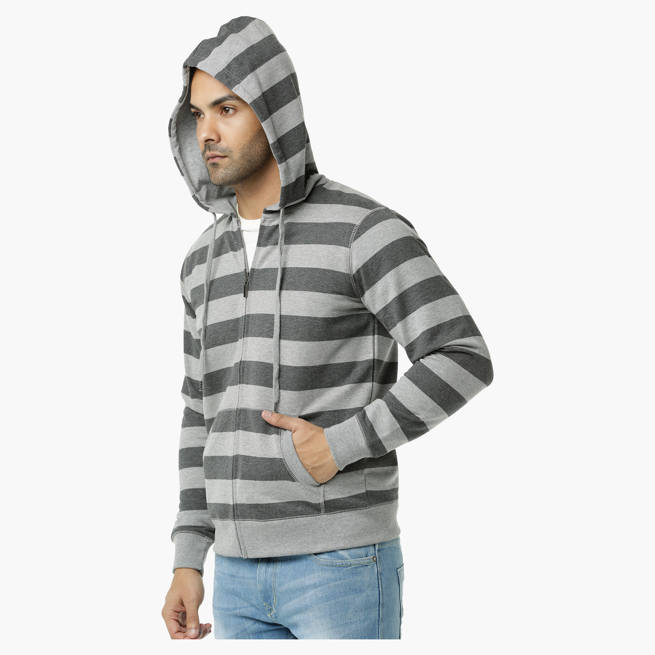 Hooded Jacket with Long Sleeves-men-winterwear-hoodiesandsweatshirts-image-3