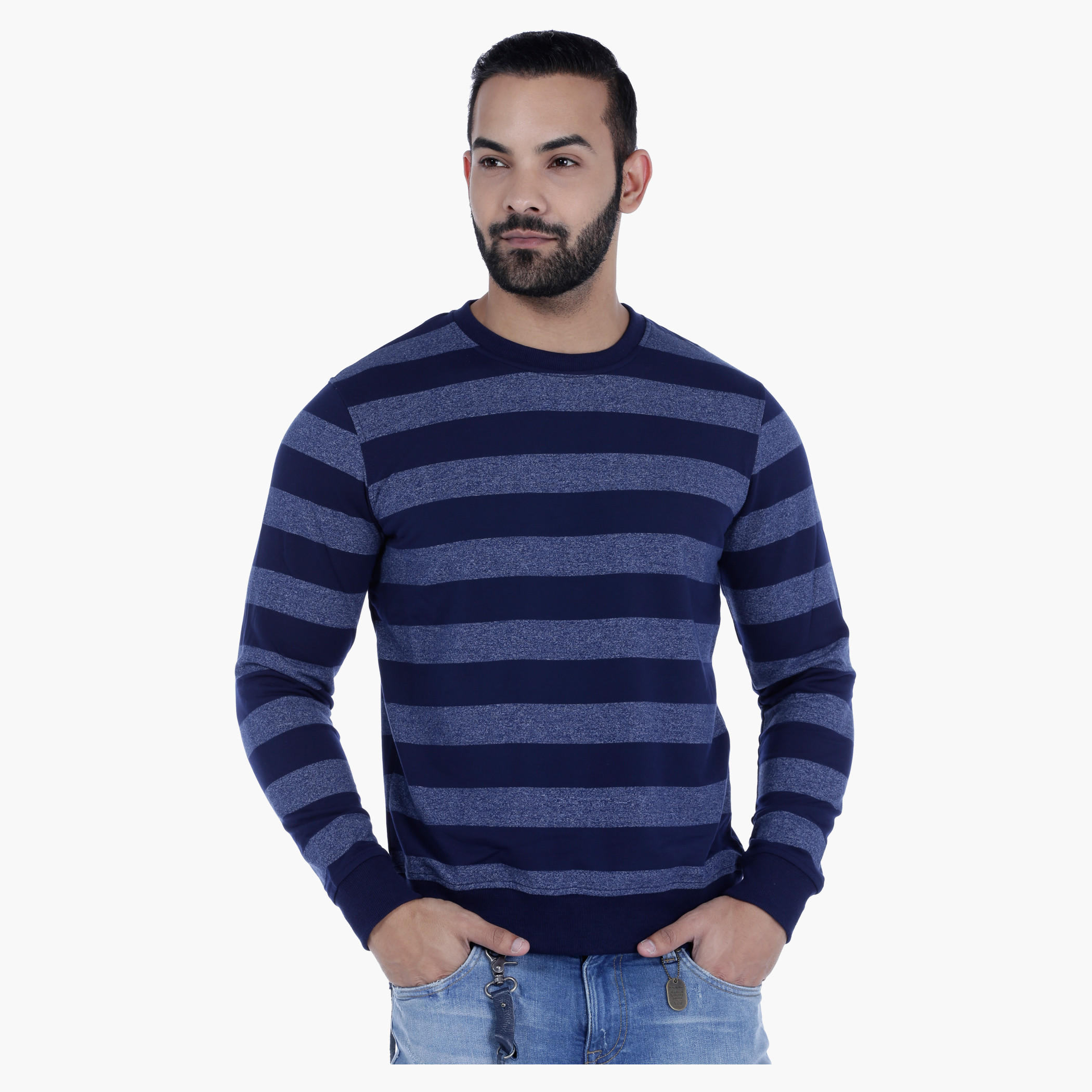 Striped T-Shirt with Long Sleeves-men-clothing-tshirtsandpolos-tshirts-image-1