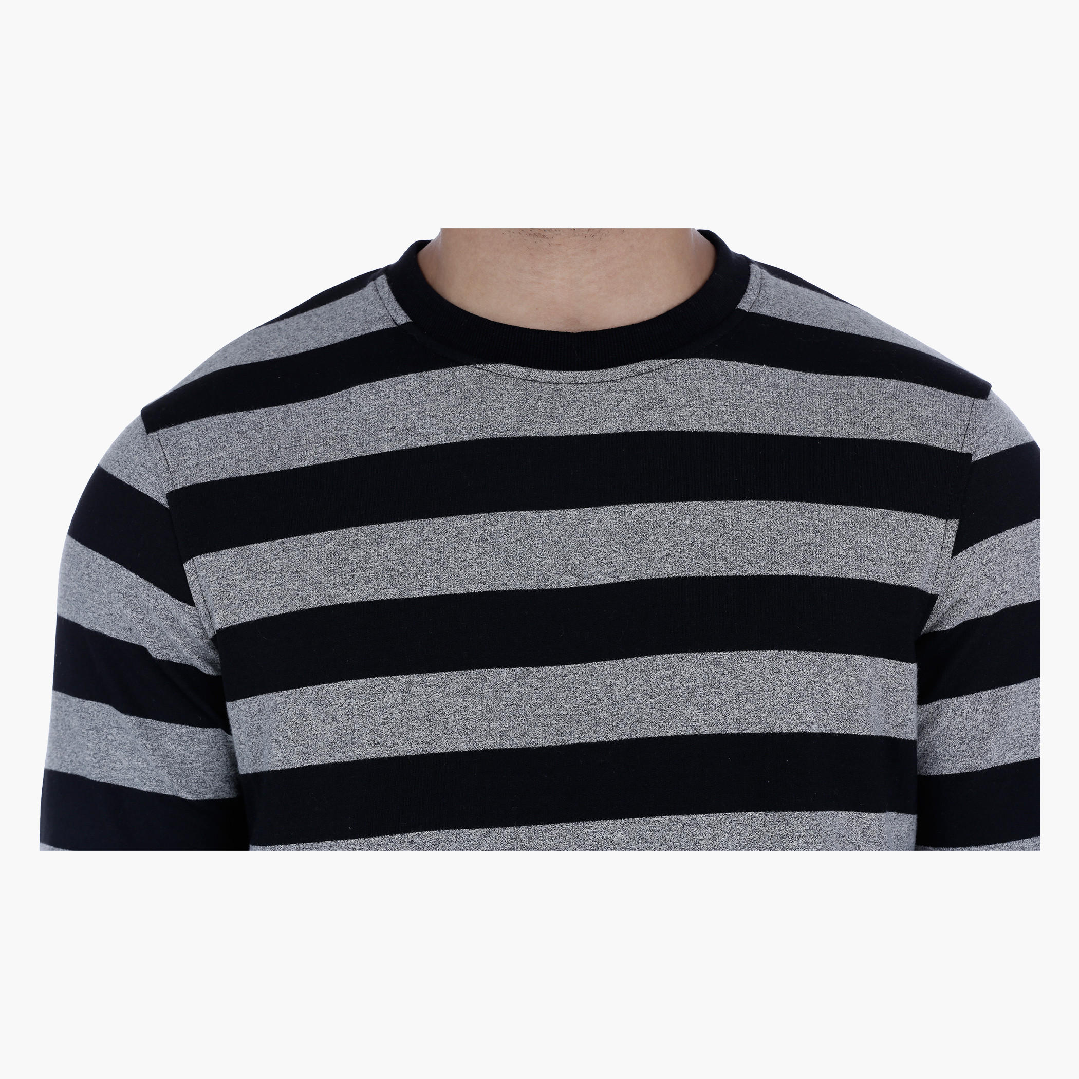 Striped Sweatshirt with Long Sleeves-men-winterwear-hoodiesandsweatshirts-image-4