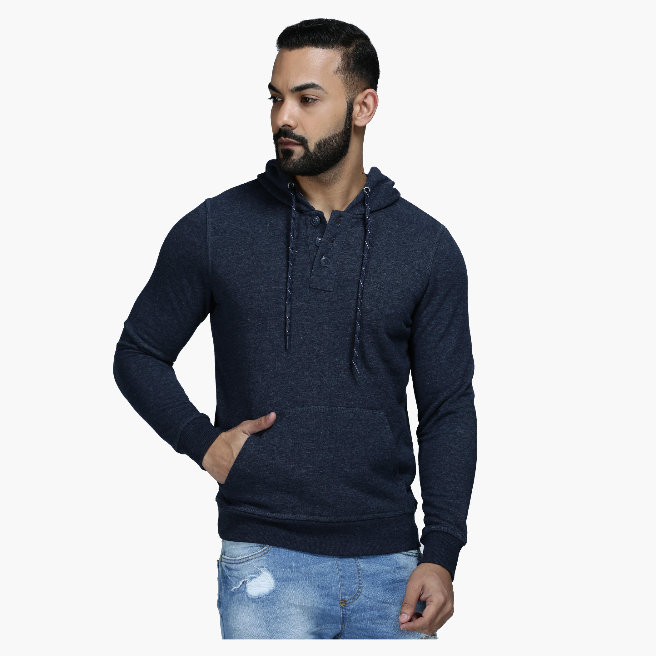 Casual Jacket with Hood and Long Sleeves-men-winterwear-hoodiesandsweatshirts-image-1