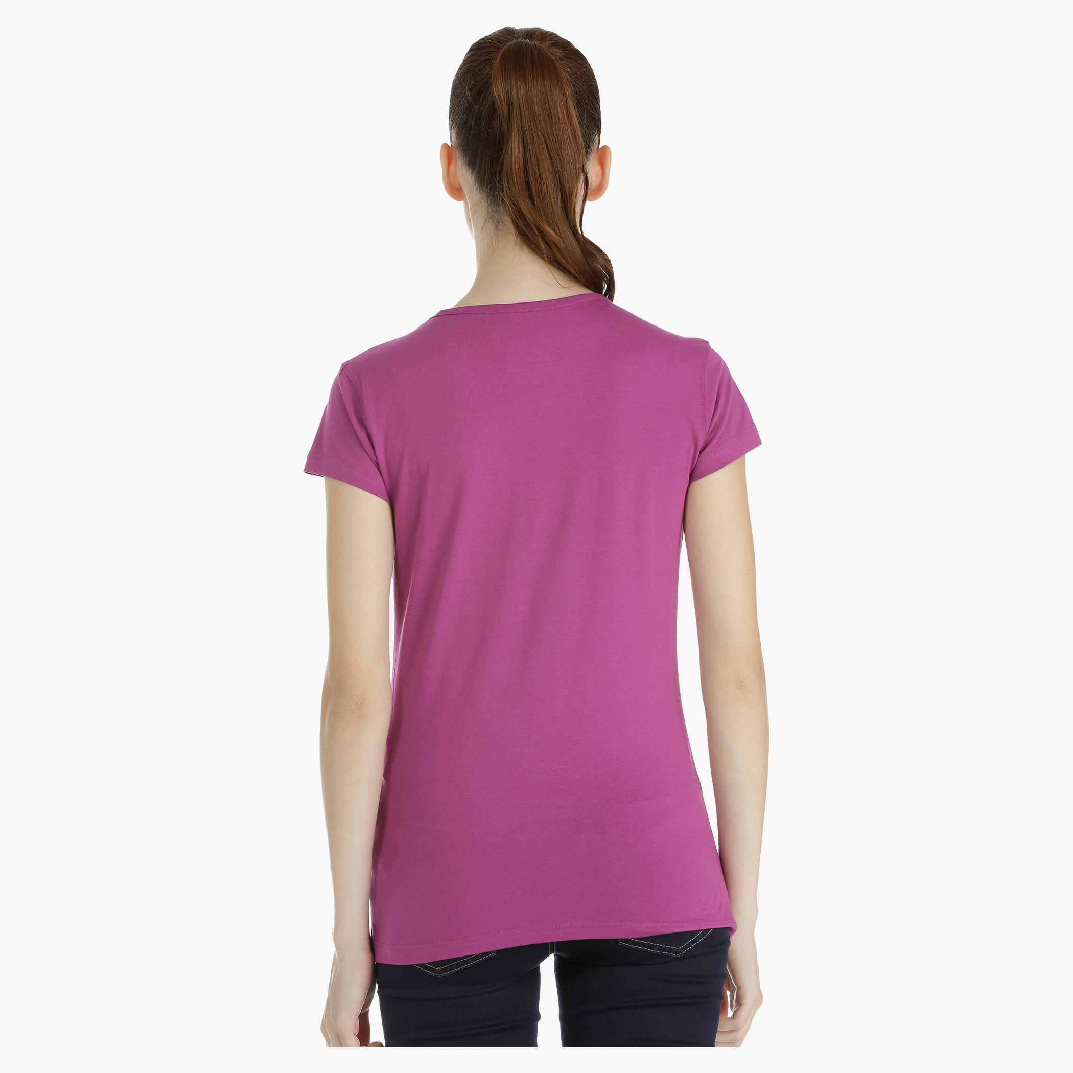 Cotton Printed T-Shirt with Short Sleeves-women-clothing-tshirts-image-4
