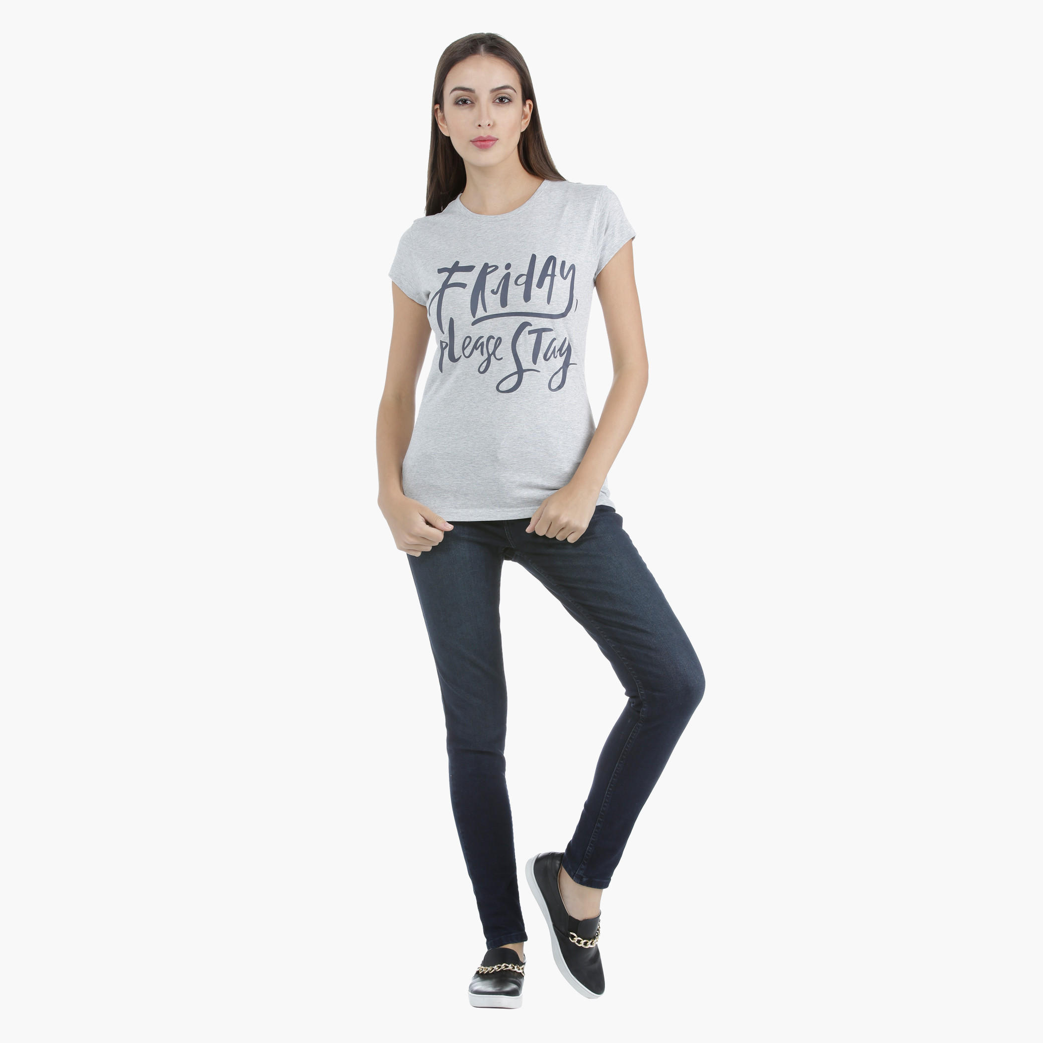 T-Shirt with Screen Print in Regular Fit-women-clothing-tshirts-image-1