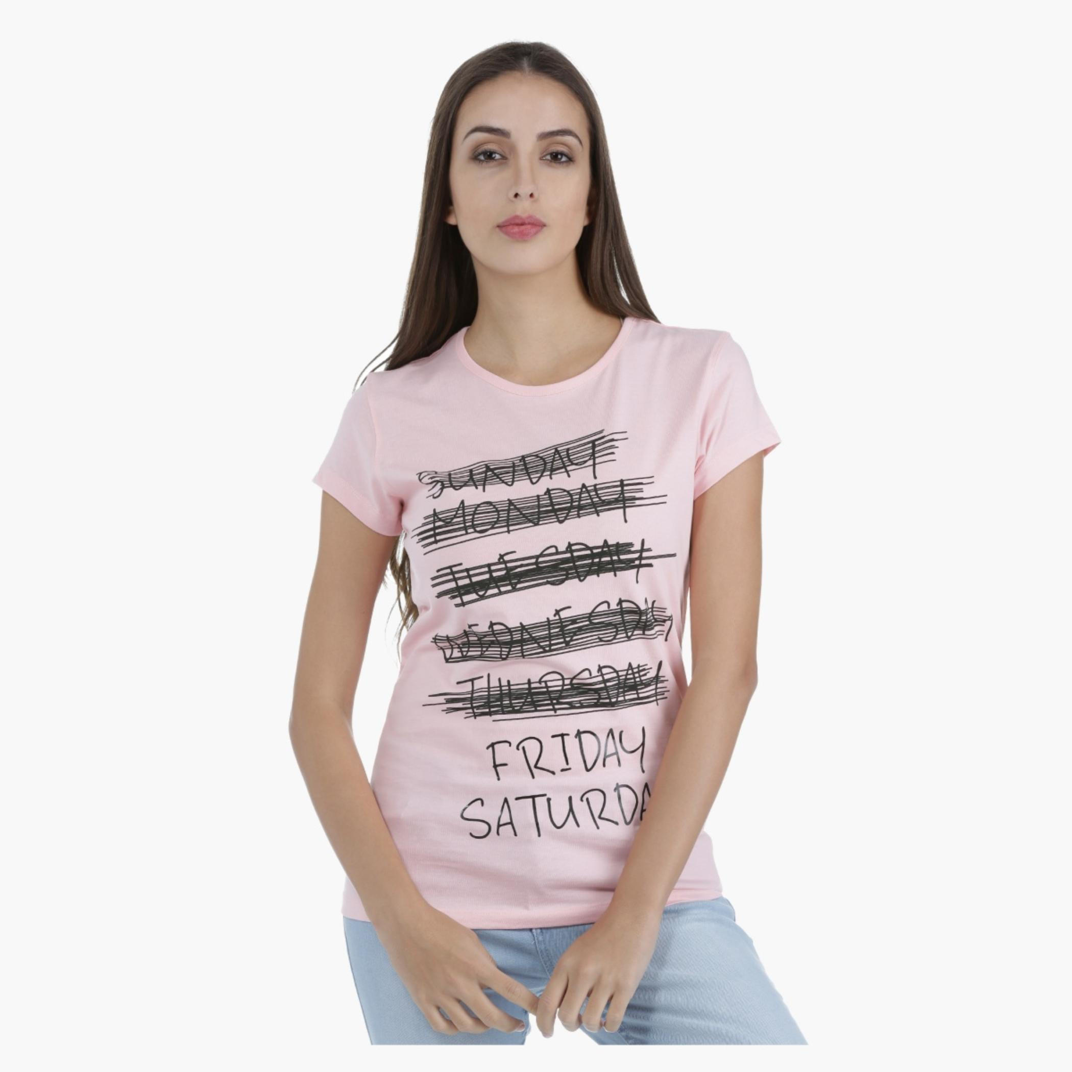 T-Shirt with Screen Print and Short Sleeves in Regular Fit-women-clothing-tshirts-image-1