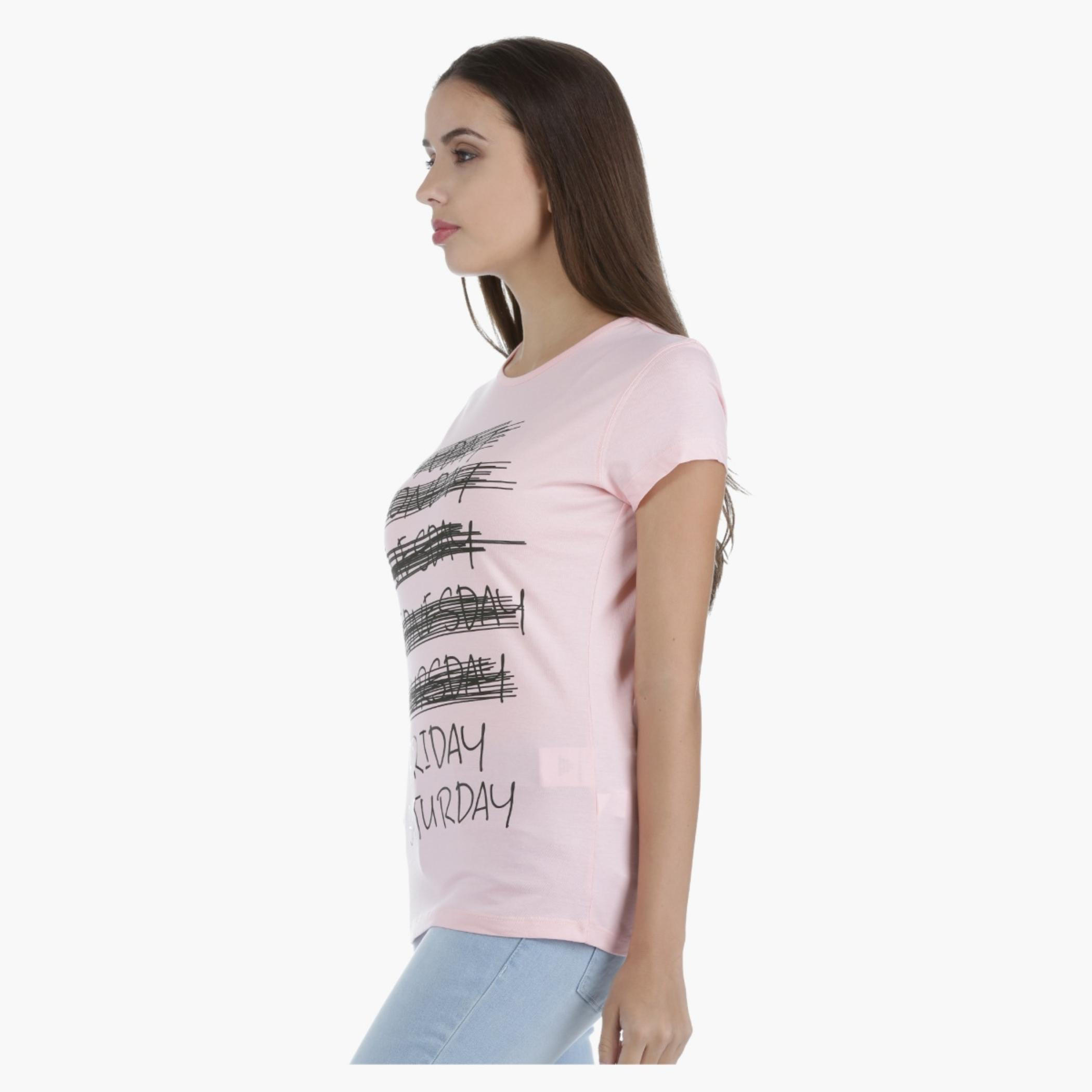 T-Shirt with Screen Print and Short Sleeves in Regular Fit-women-clothing-tshirts-image-3