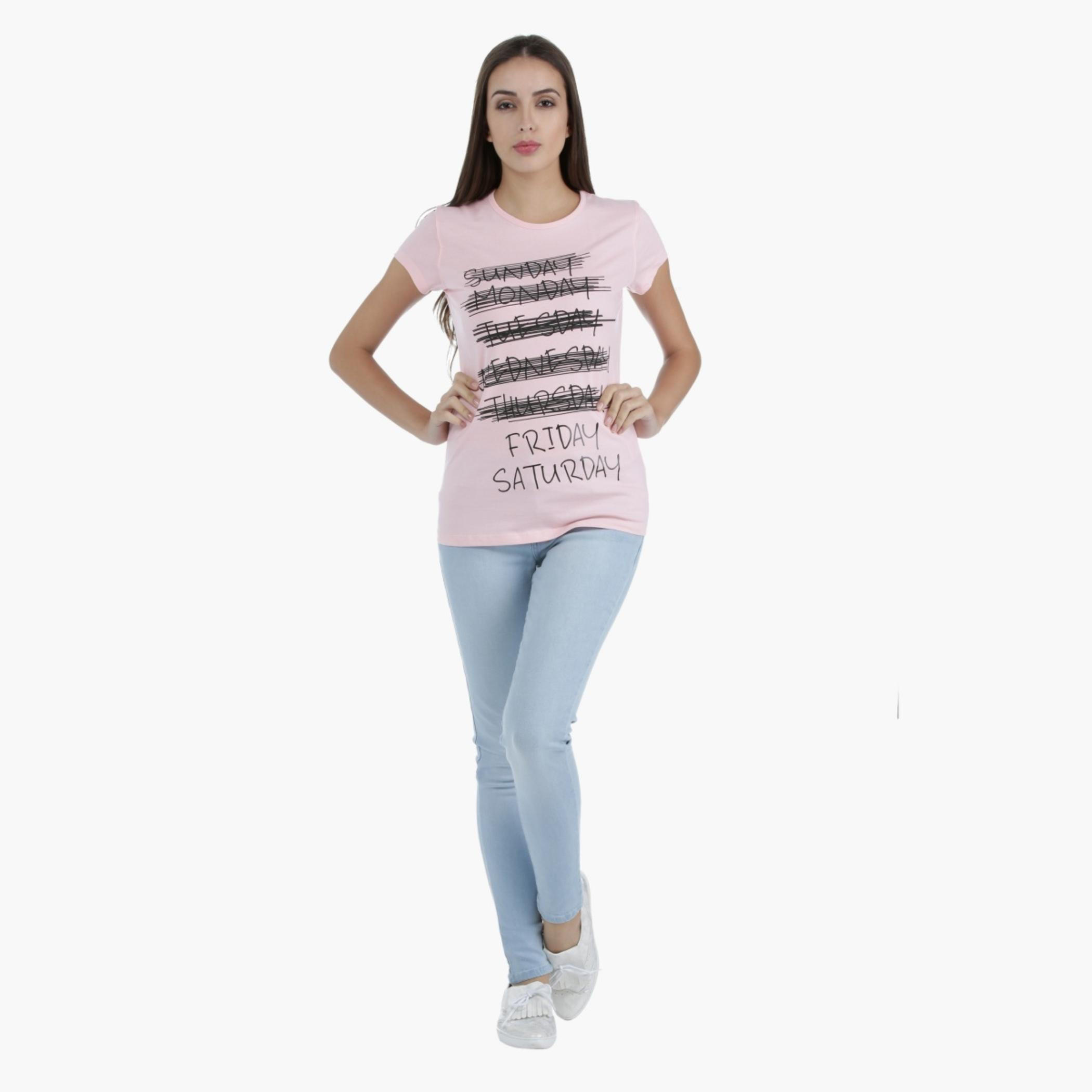 T-Shirt with Screen Print and Short Sleeves in Regular Fit-women-clothing-tshirts-image-5