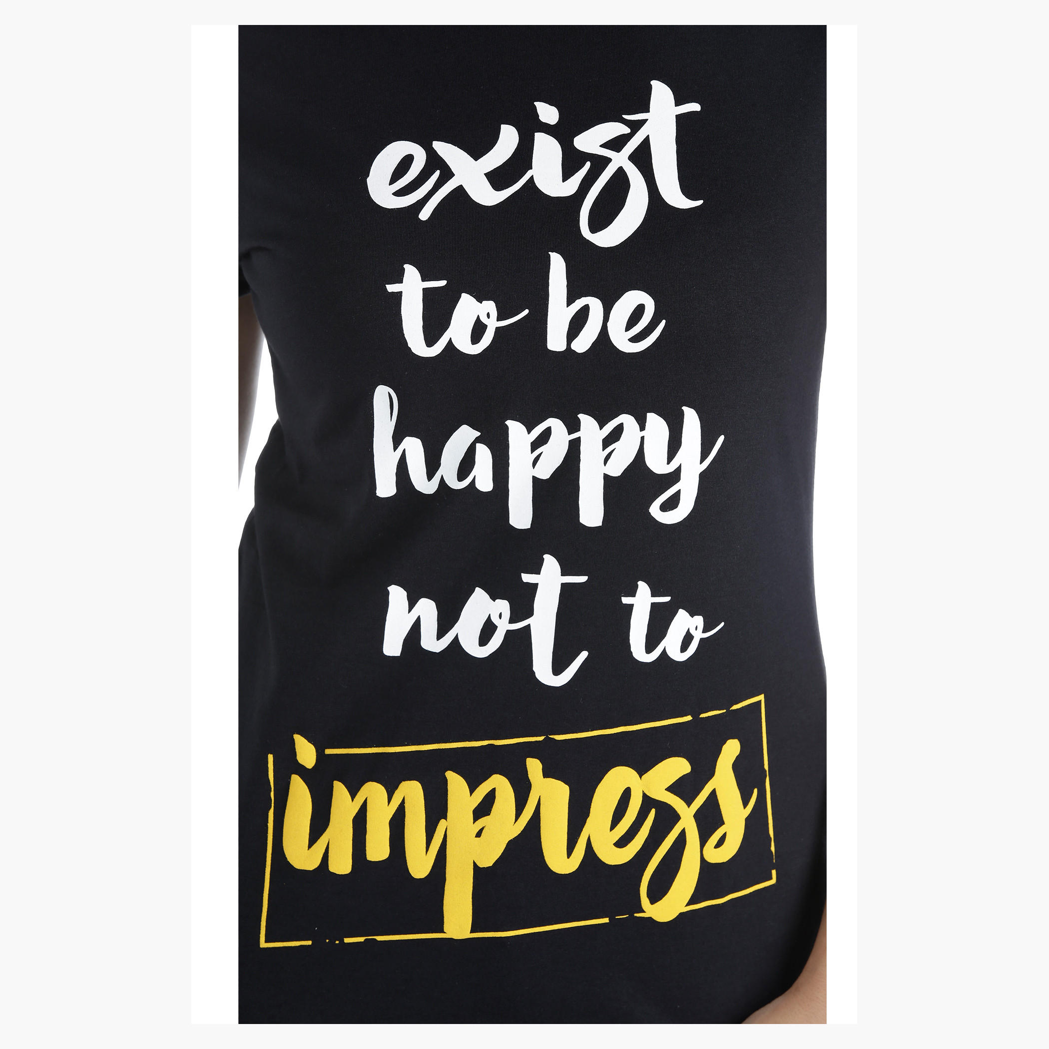 Printed Cotton T-Shirt with Round Neck and Short Sleeves in Regular Fit-women-clothing-tshirts-image-4