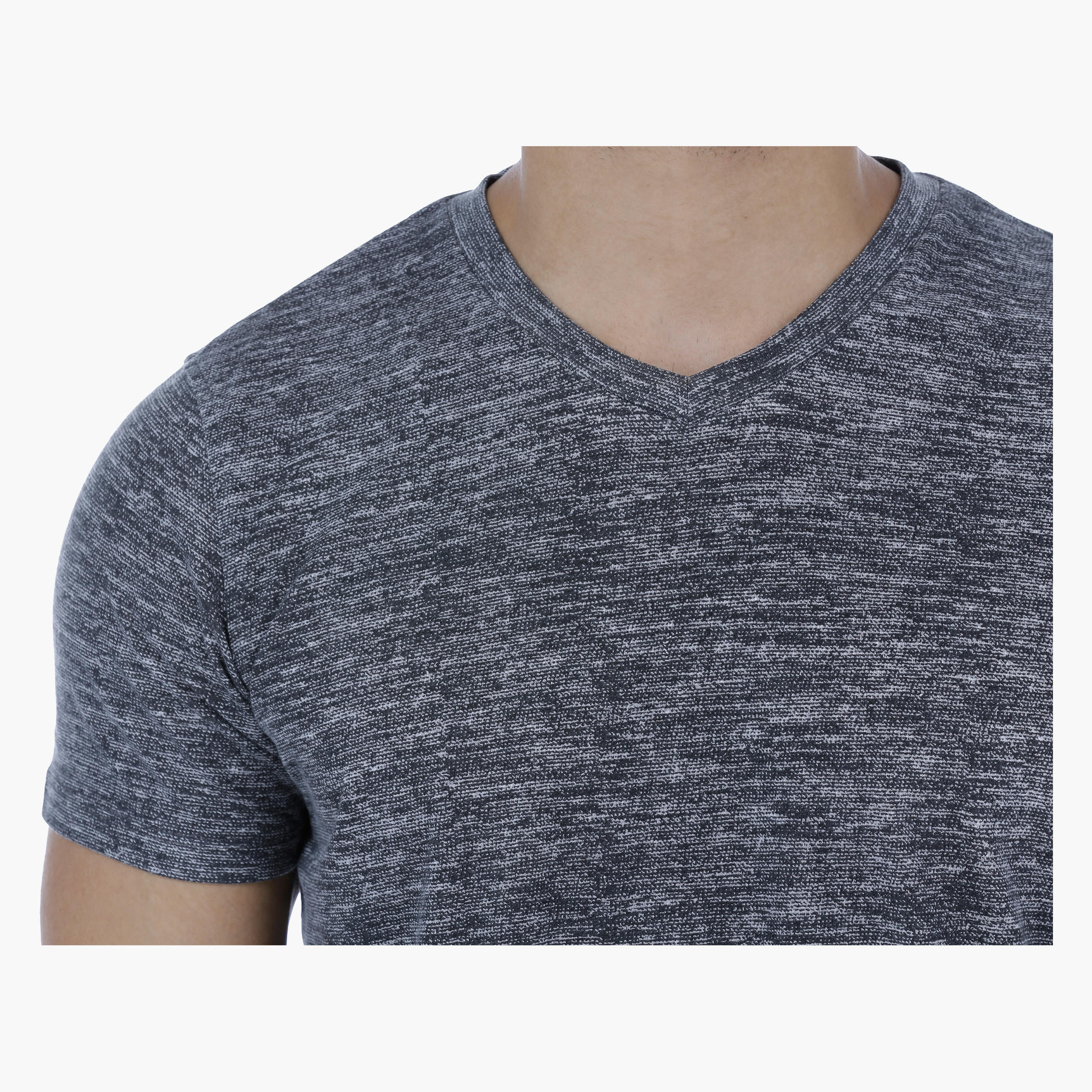 Printed T-Shirt with V-Neck and Short Sleeves-men-clothing-tshirtsandpolos-tshirts-image-4