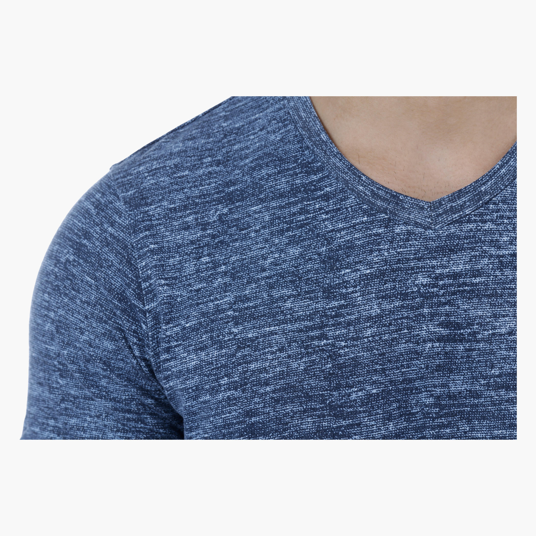 Printed T-Shirt with V-Neck and Short Sleeves-men-clothing-tshirtsandpolos-tshirts-image-9