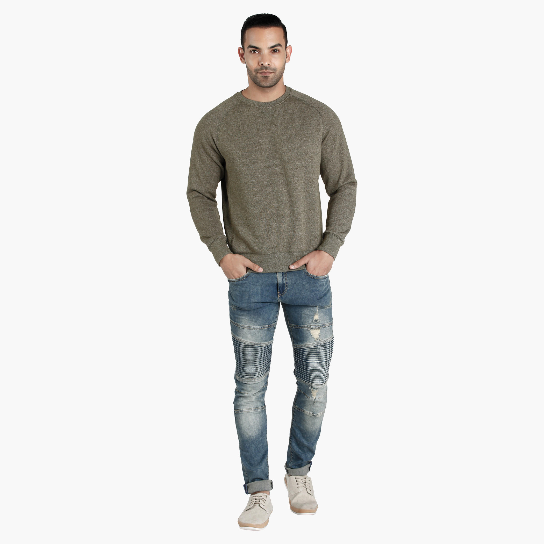 Textured Sweatshirt with Long Sleeves-men-winterwear-hoodiesandsweatshirts-image-1