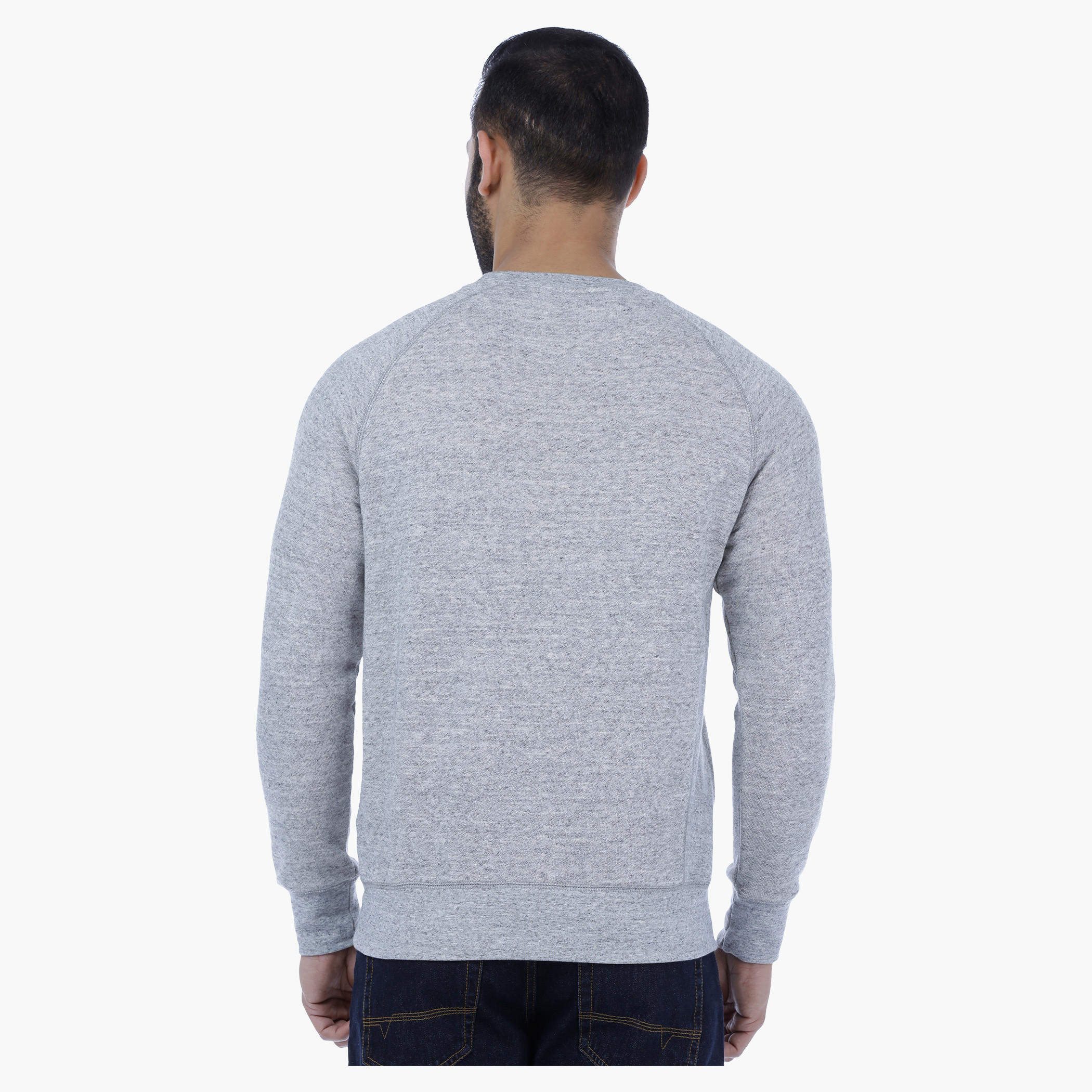 Raglan Sleeves Sweatshirt with Round Neck-men-winterwear-hoodiesandsweatshirts-image-2