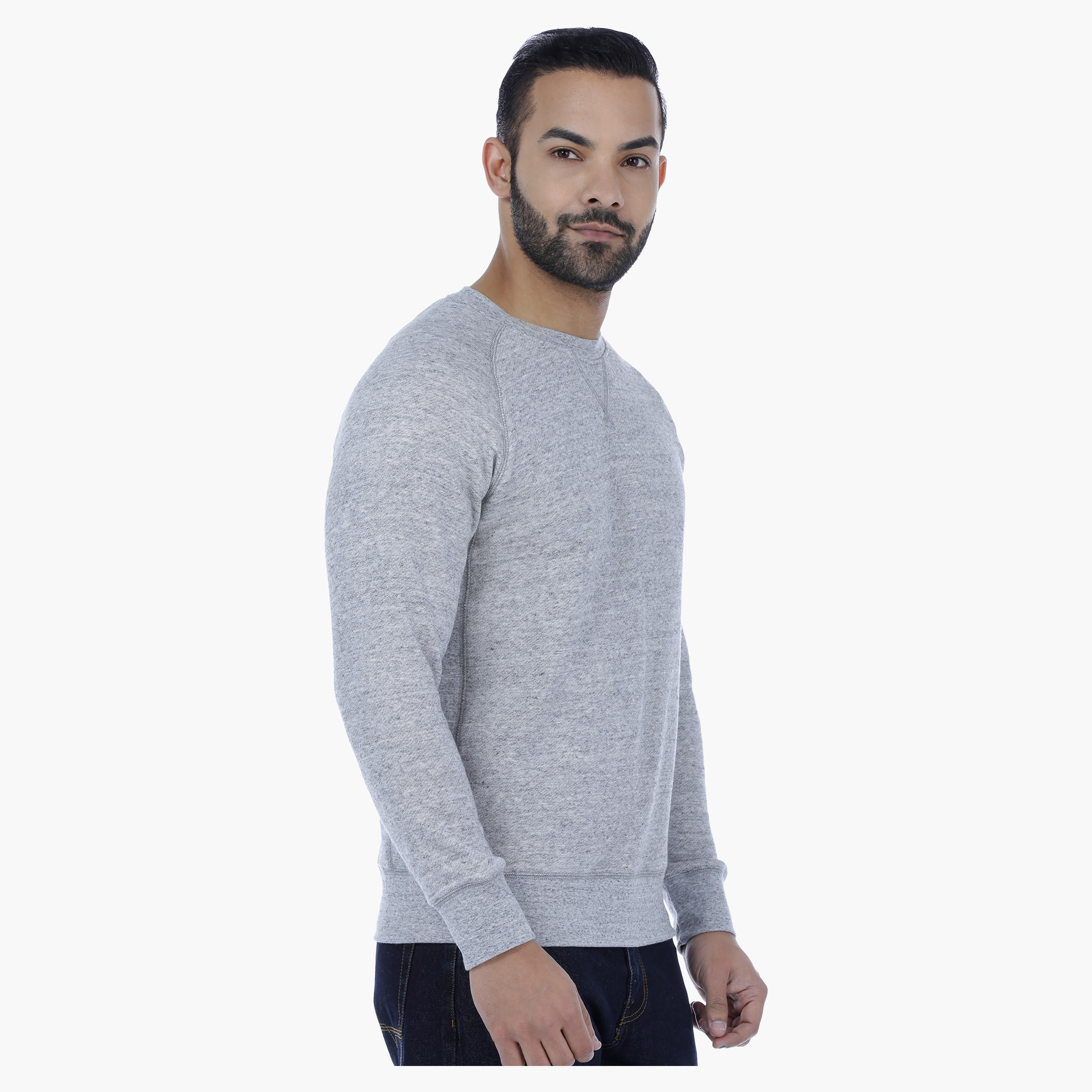 Raglan Sleeves Sweatshirt with Round Neck-men-winterwear-hoodiesandsweatshirts-image-3