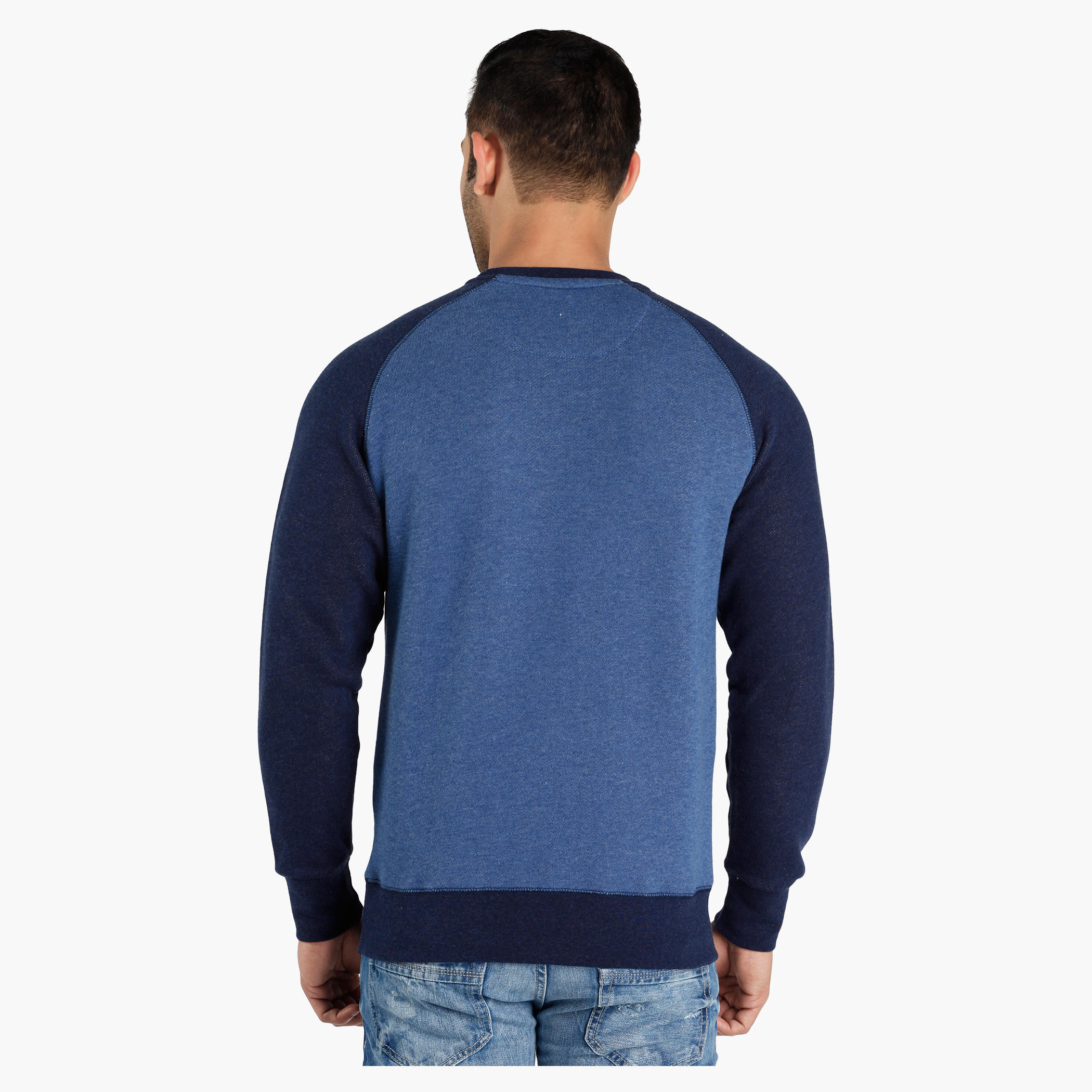 Raglan Sleeves Knitted Sweater with Round Neck-men-clothing-sweatersandpullovers-image-2