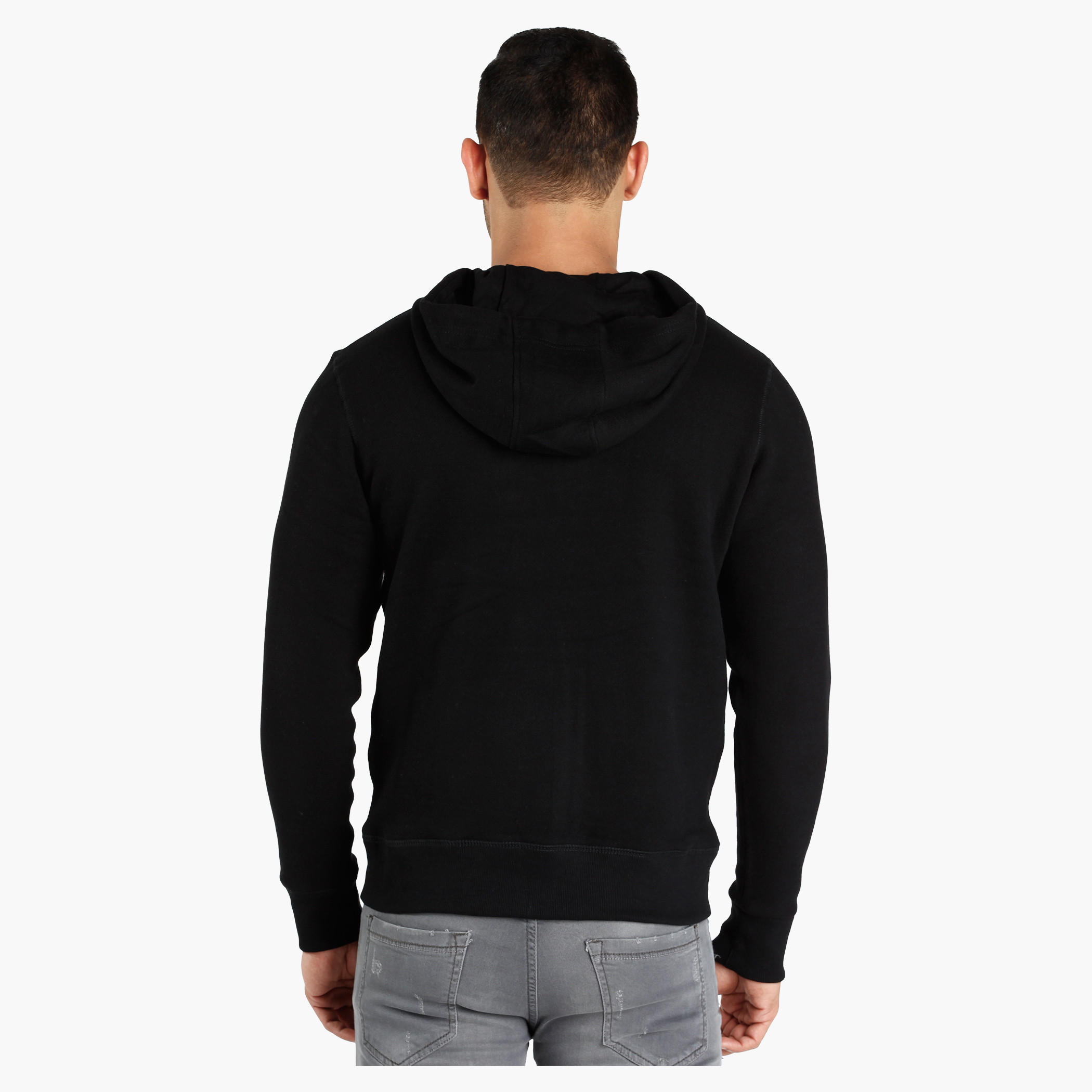 Hooded Jacket with Kangaroo Pockets-men-winterwear-hoodiesandsweatshirts-image-2