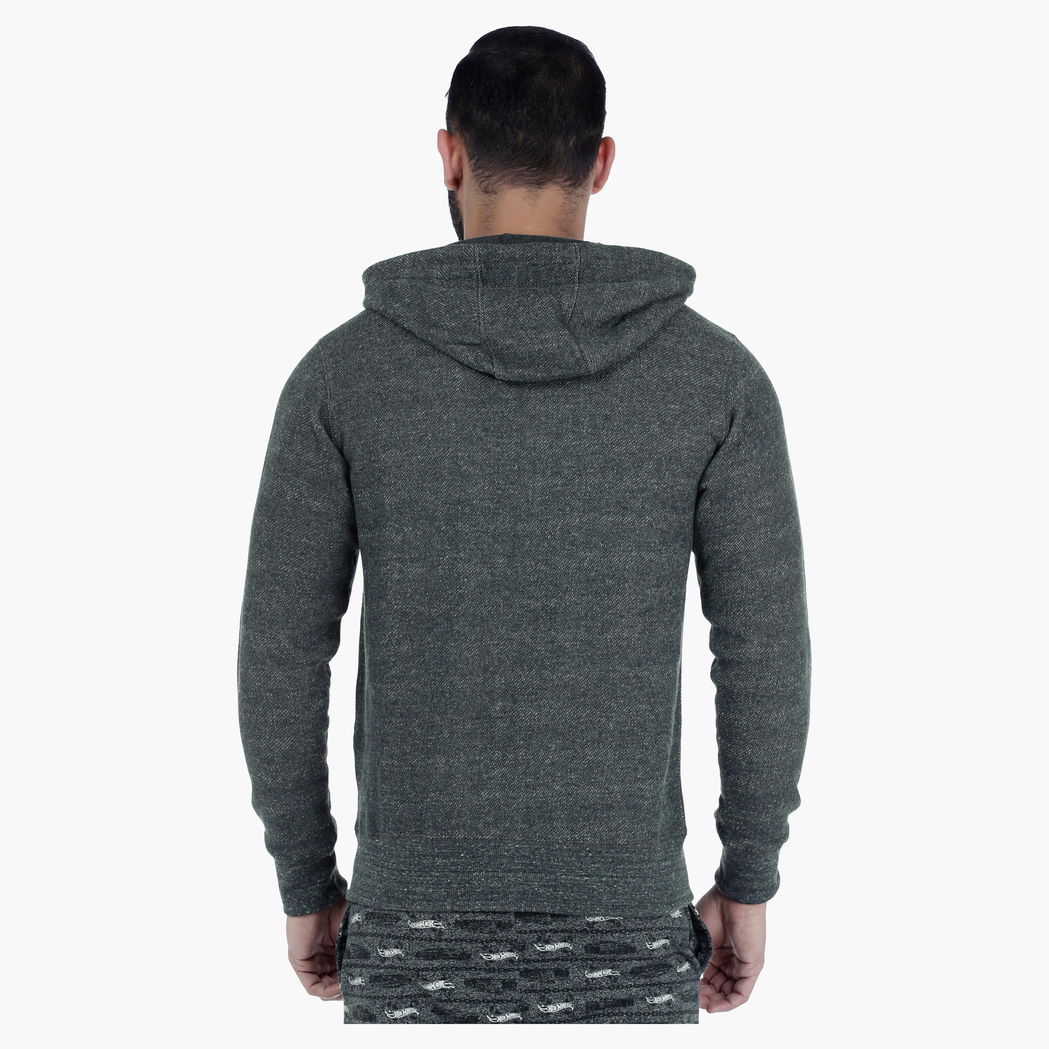 Hooded Sweat Jacket with Long Sleeves-men-winterwear-hoodiesandsweatshirts-image-2