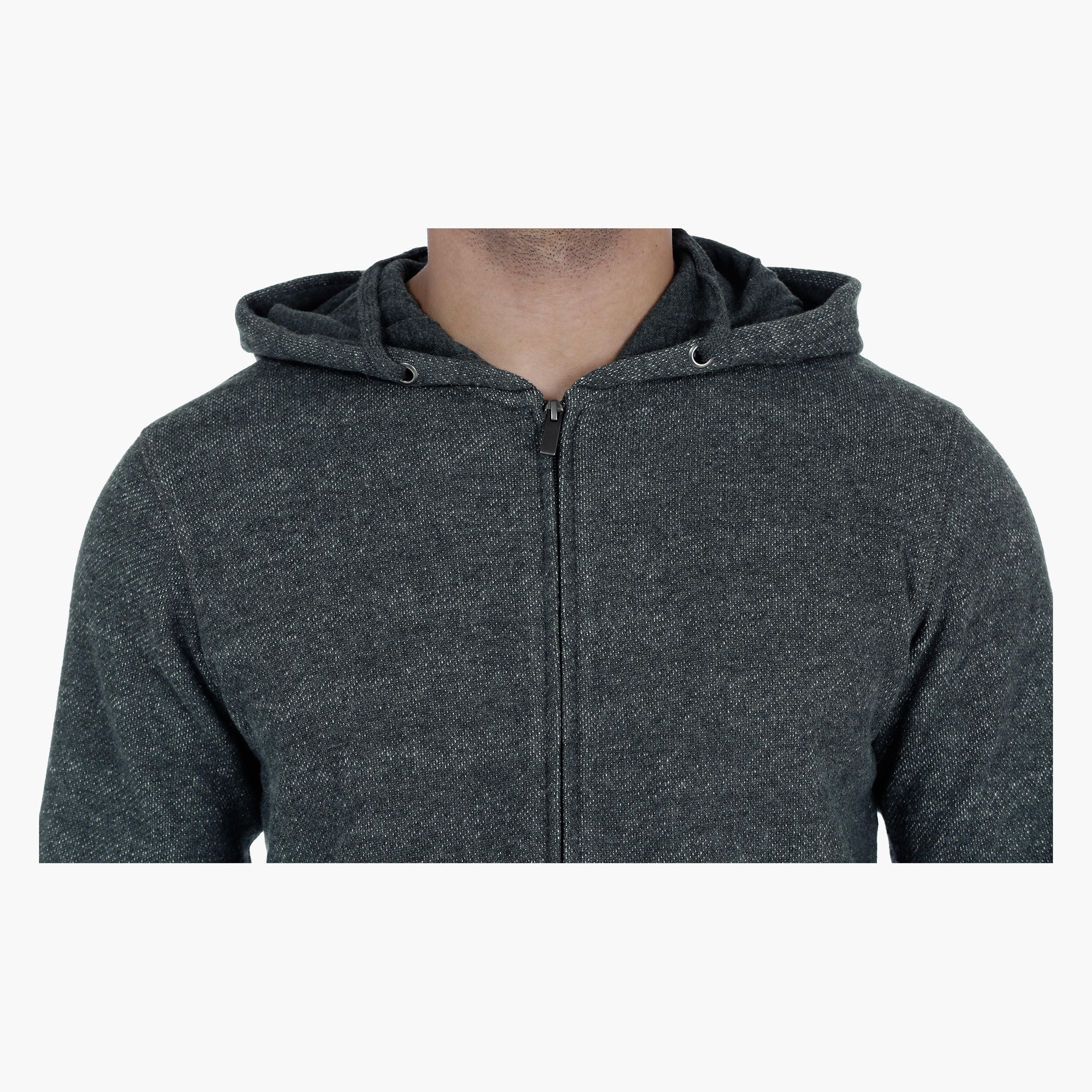 Hooded Sweat Jacket with Long Sleeves-men-winterwear-hoodiesandsweatshirts-image-4