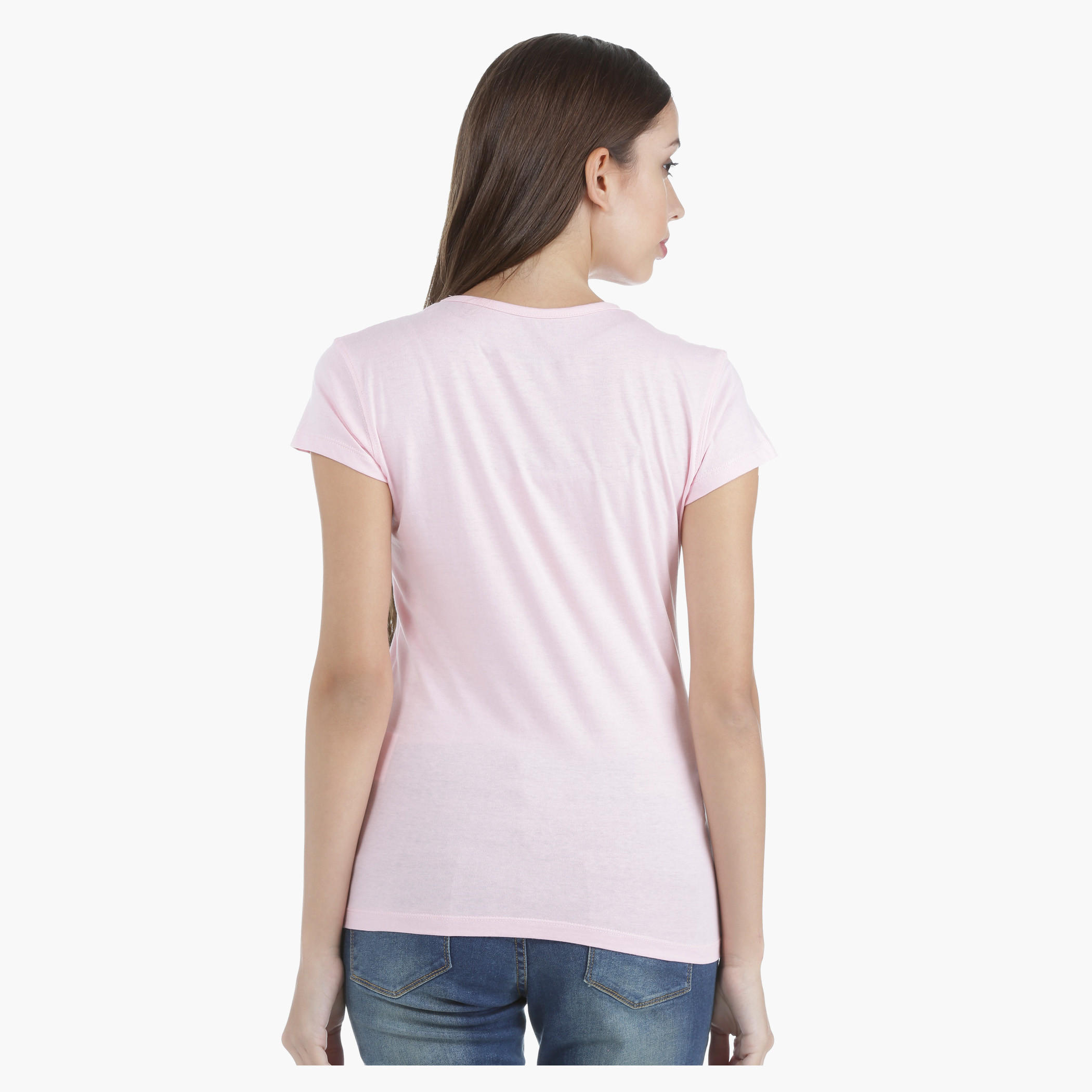 T-Shirt with Screen Print and Short Sleeves in Regular Fit-women-clothing-tshirts-image-2