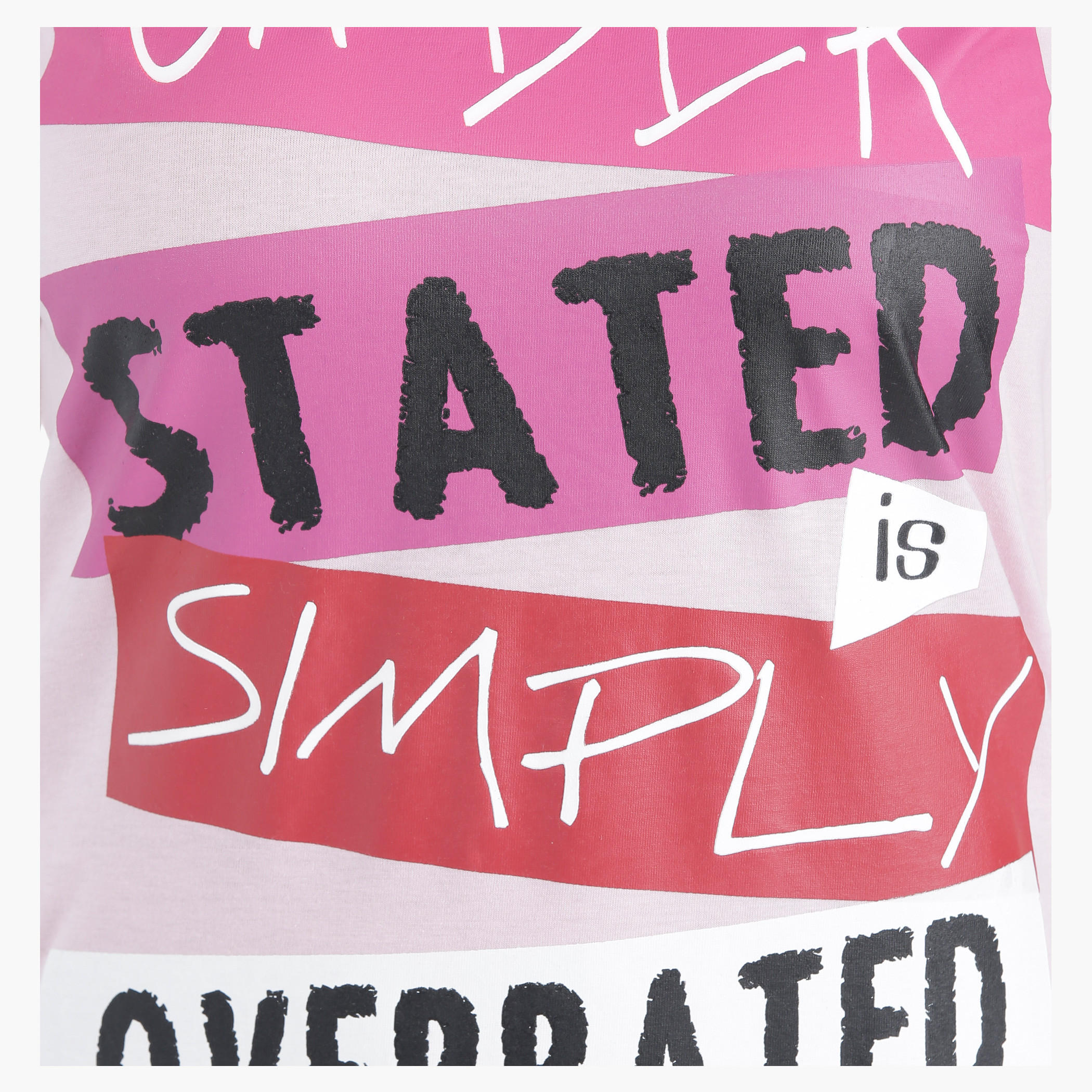 T-Shirt with Screen Print and Short Sleeves in Regular Fit-women-clothing-tshirts-image-4