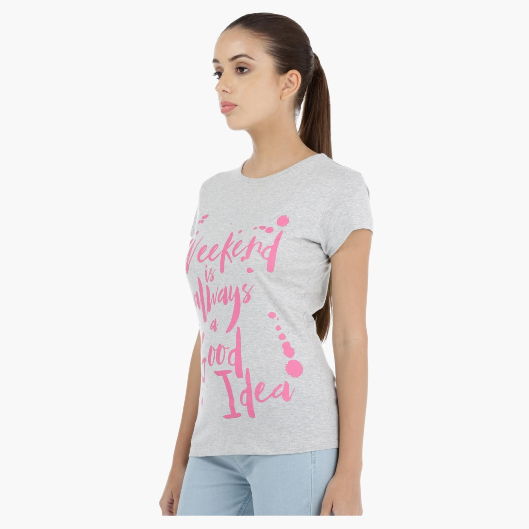 Printed T-Shirt with Short Sleeves-women-clothing-tshirts-image-3