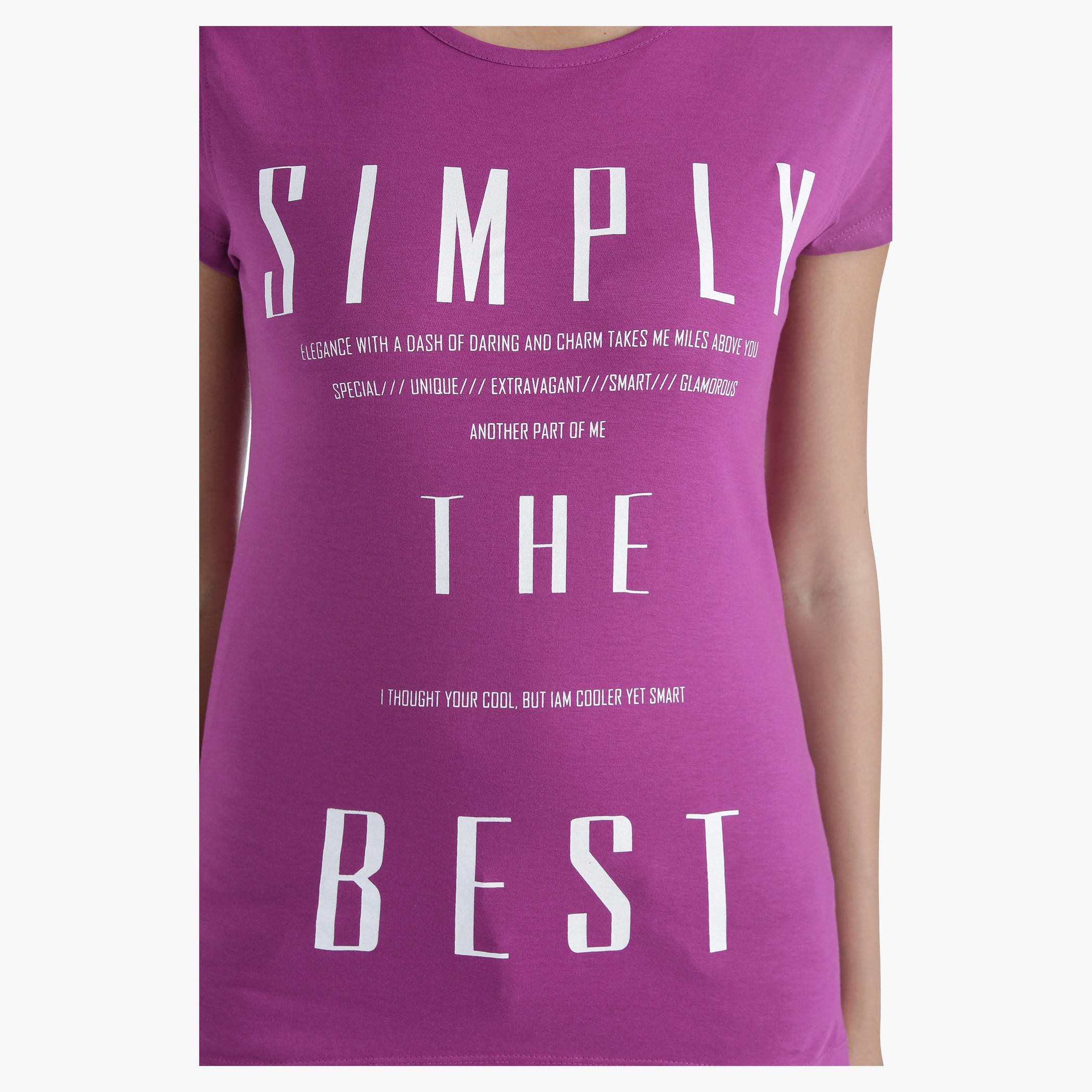 Printed Cotton T-Shirt with Round Neck and Short Sleeves in Regular Fit-women-clothing-tshirts-image-4