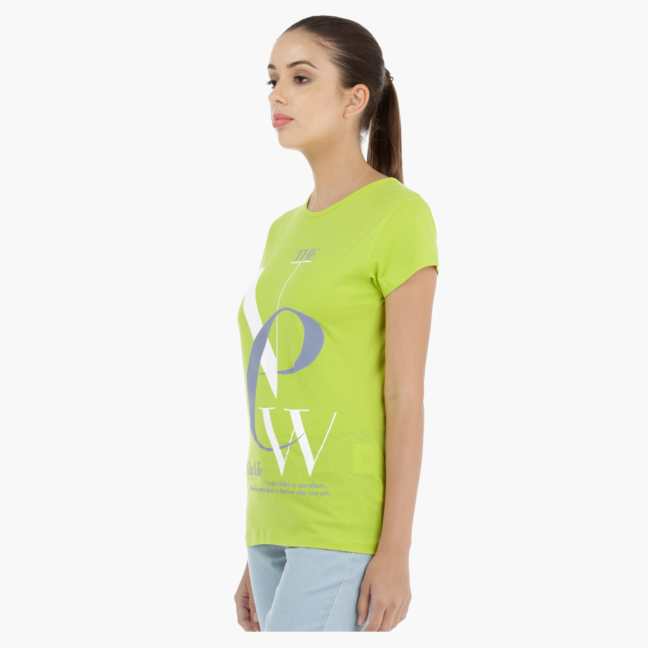 Printed T-Shirt with Short Sleeves-women-clothing-tshirts-image-3