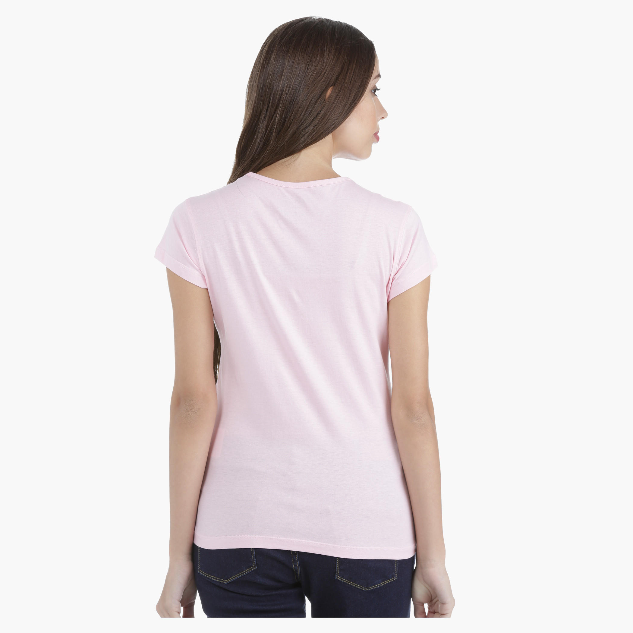 T-Shirt with Screen Print and Short Sleeves in Regular Fit-women-clothing-tshirts-image-2