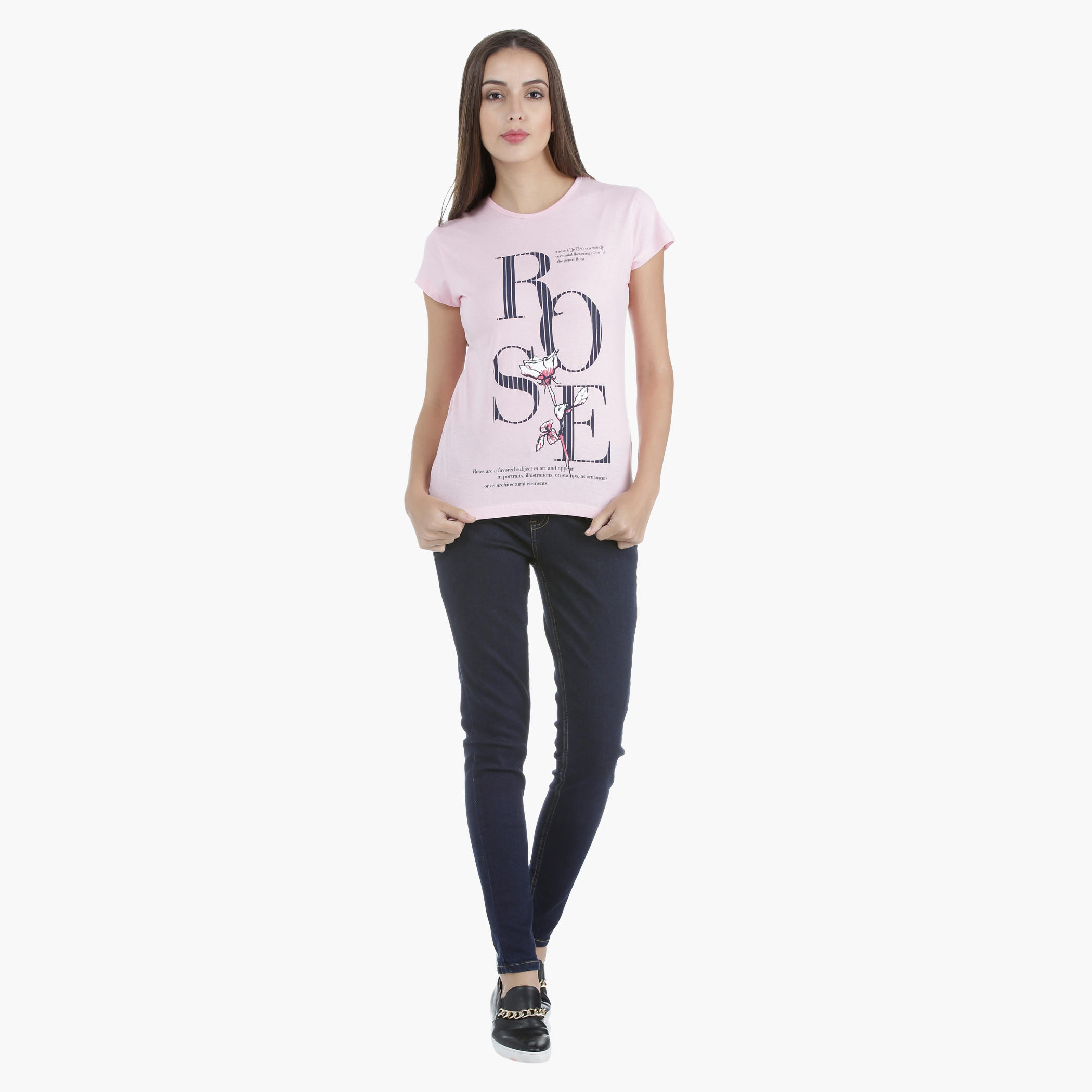 T-Shirt with Screen Print and Short Sleeves in Regular Fit-women-clothing-tshirts-image-5