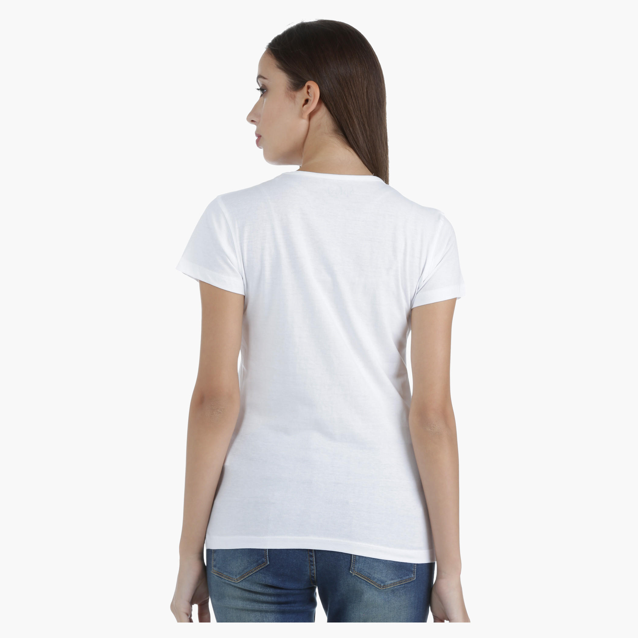 T-Shirt with Screen Print and Short Sleeves in Regular Fit-women-clothing-tshirts-image-2