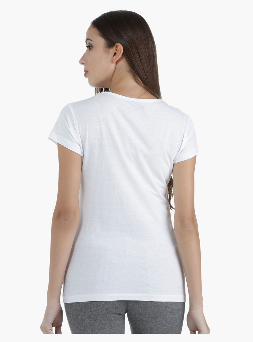 T-Shirt with Screen Print and Short Sleeves in Regular Fit-women-clothing-tshirts-image-2