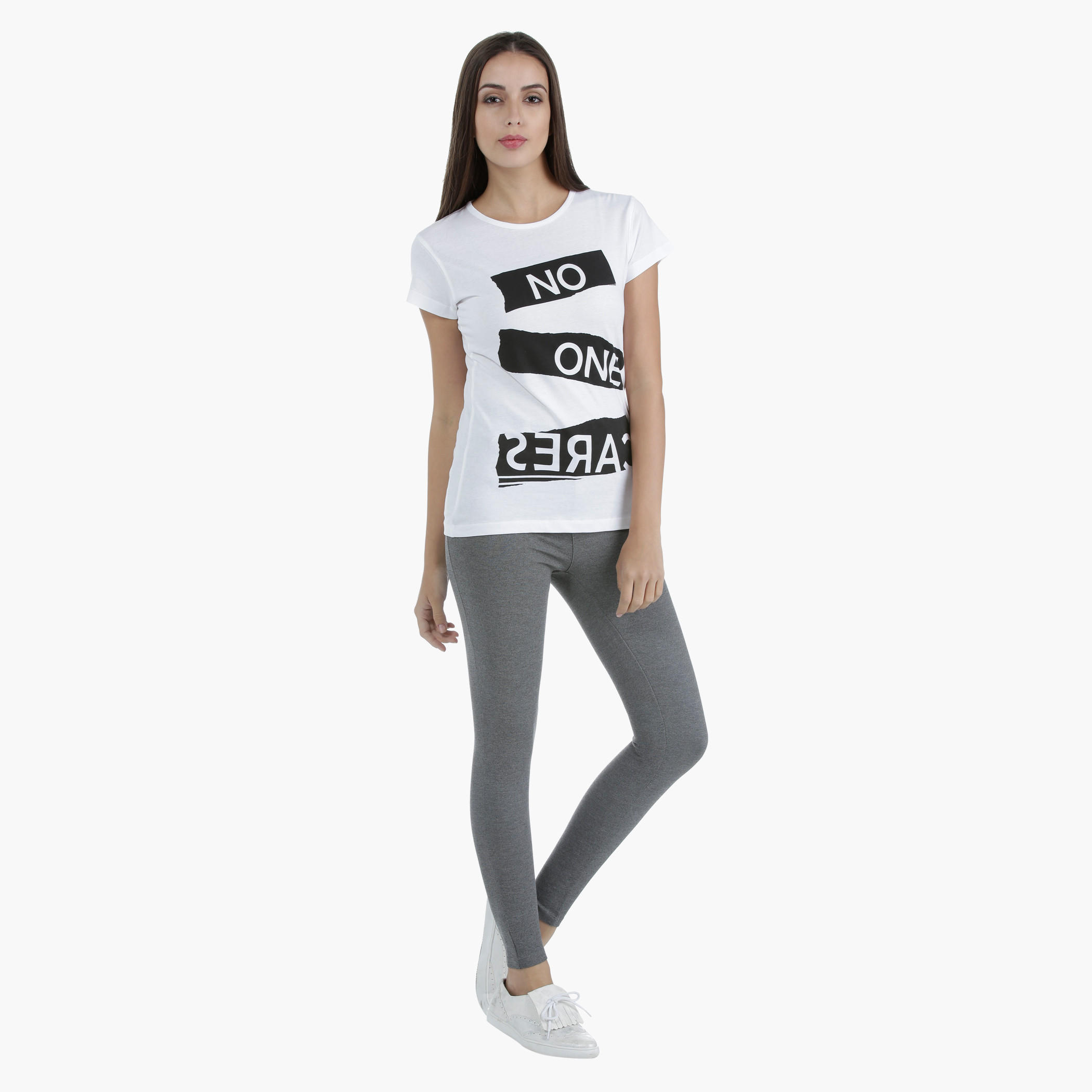 T-Shirt with Screen Print and Short Sleeves in Regular Fit-women-clothing-tshirts-image-5