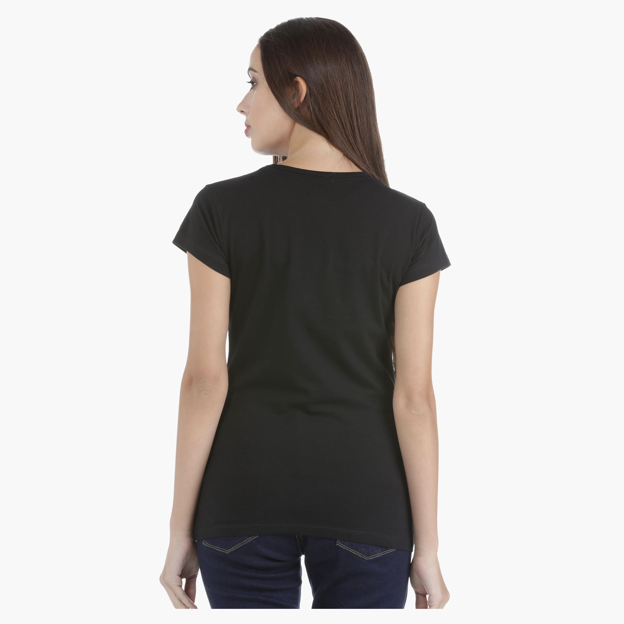 T-Shirt with Screen Print and Short Sleeves in Regular Fit-women-clothing-tshirts-image-4
