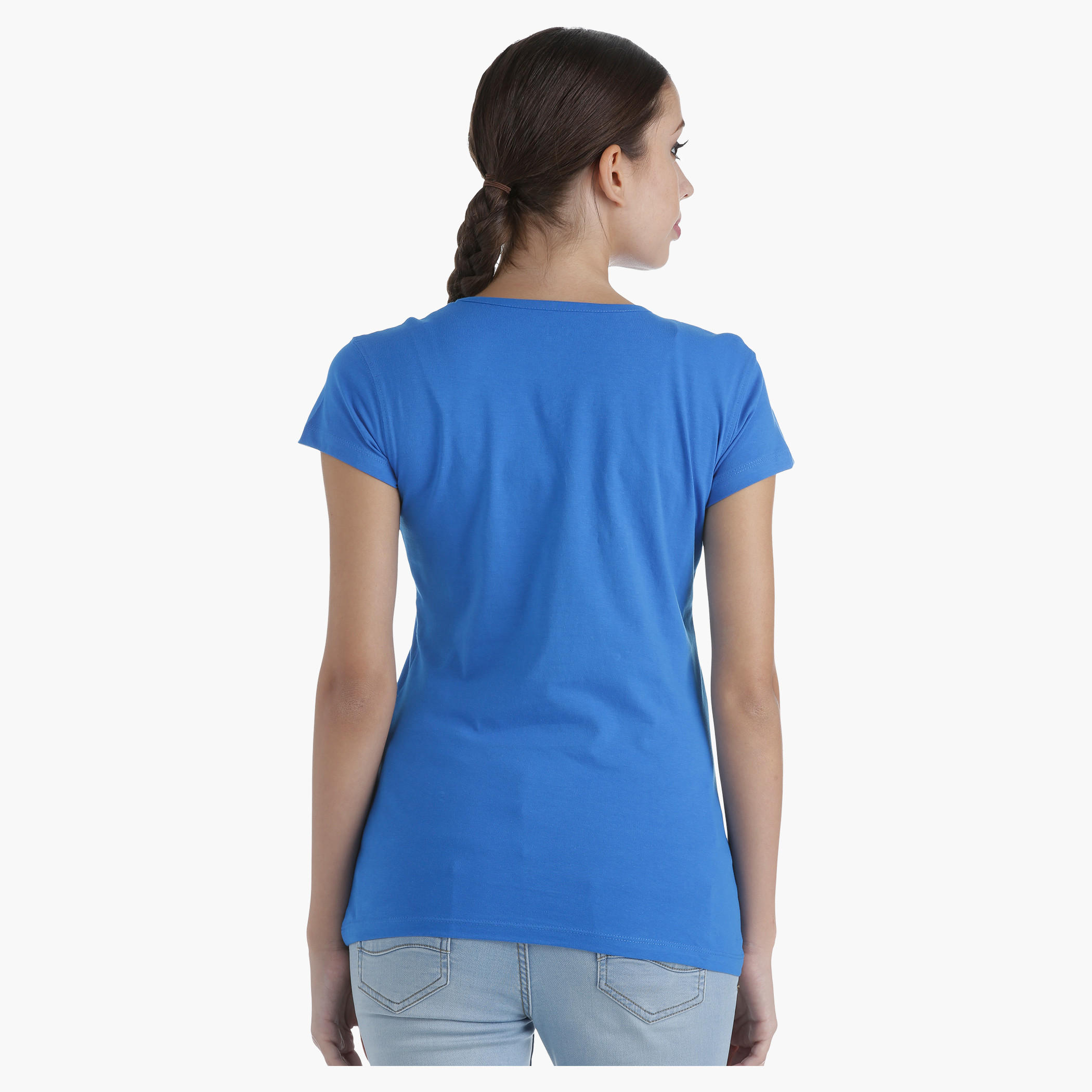 Printed Cotton T-Shirt with Round Neck in Regular Fit-women-clothing-tshirts-image-4