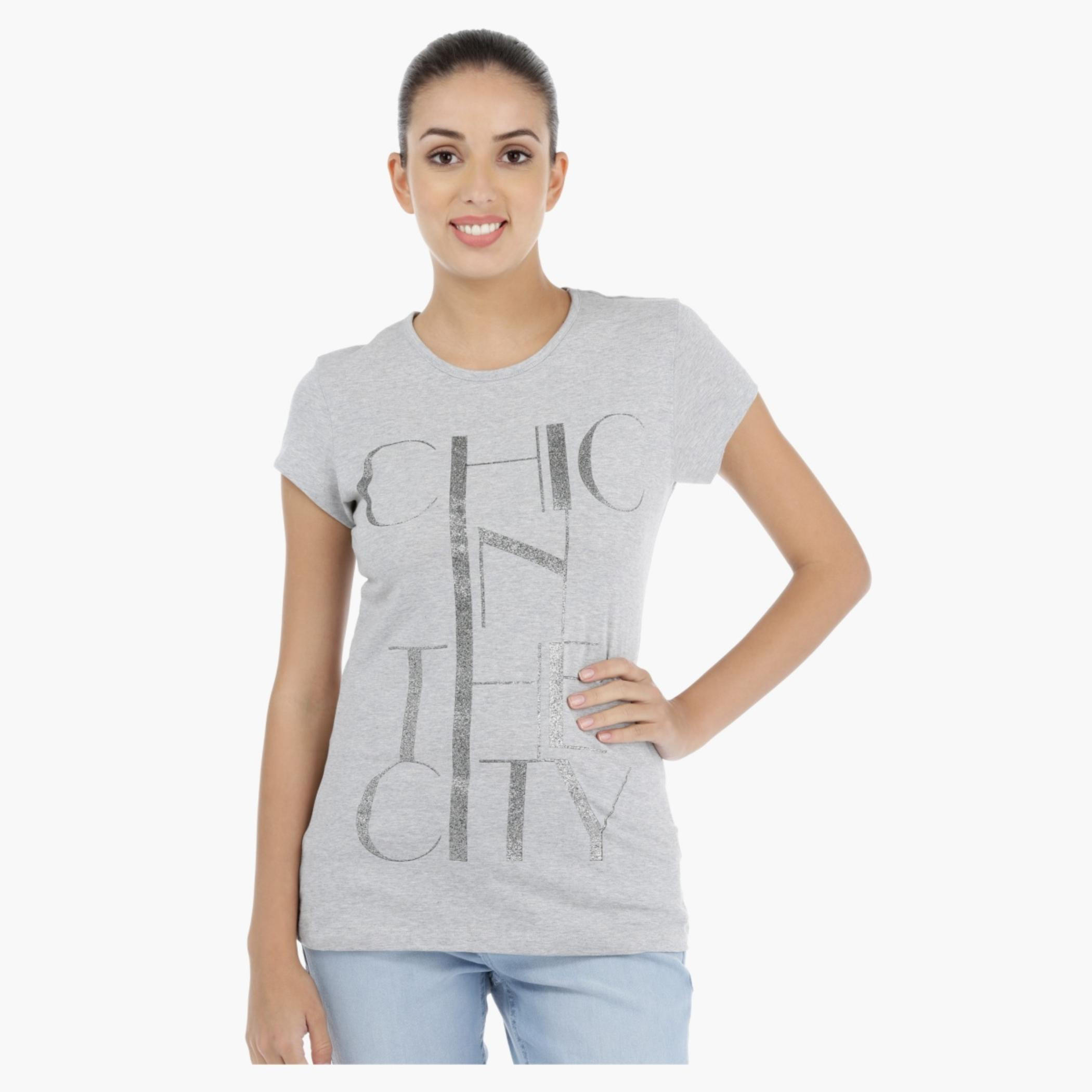 Printed T-Shirt with Short Sleeves-women-clothing-tshirts-image-5