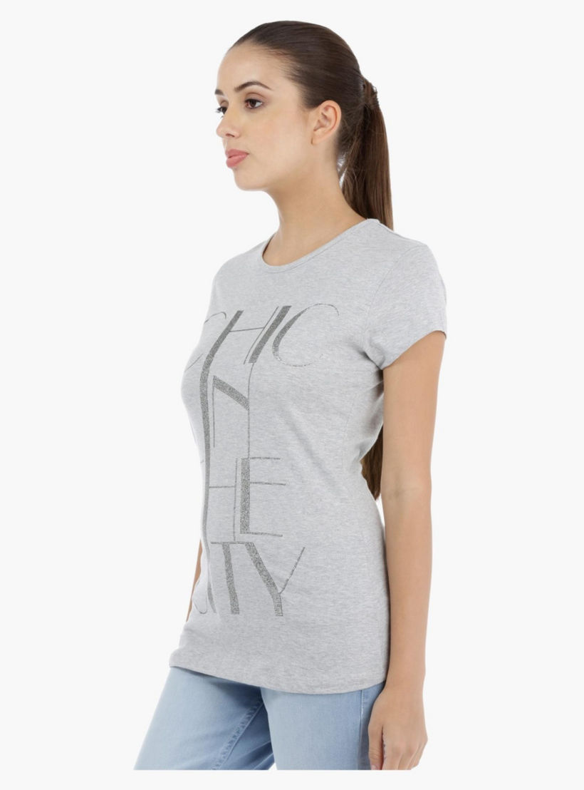 Printed T-Shirt with Short Sleeves-women-clothing-tshirts-image-3