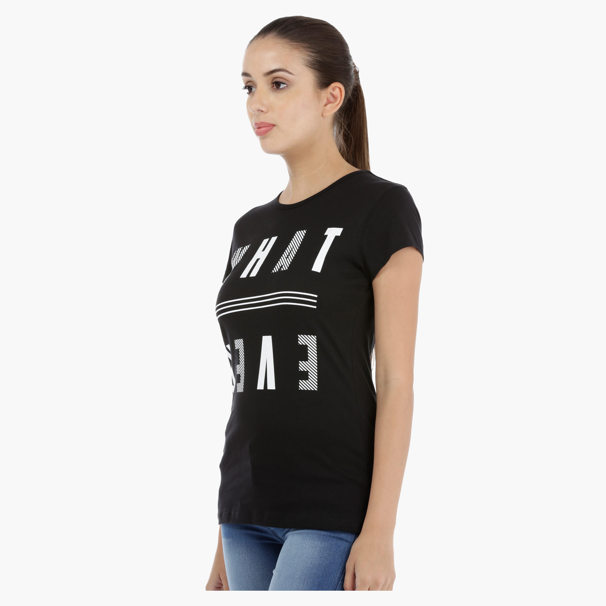 Printed T-Shirt with Short Sleeves-women-clothing-tshirts-image-3
