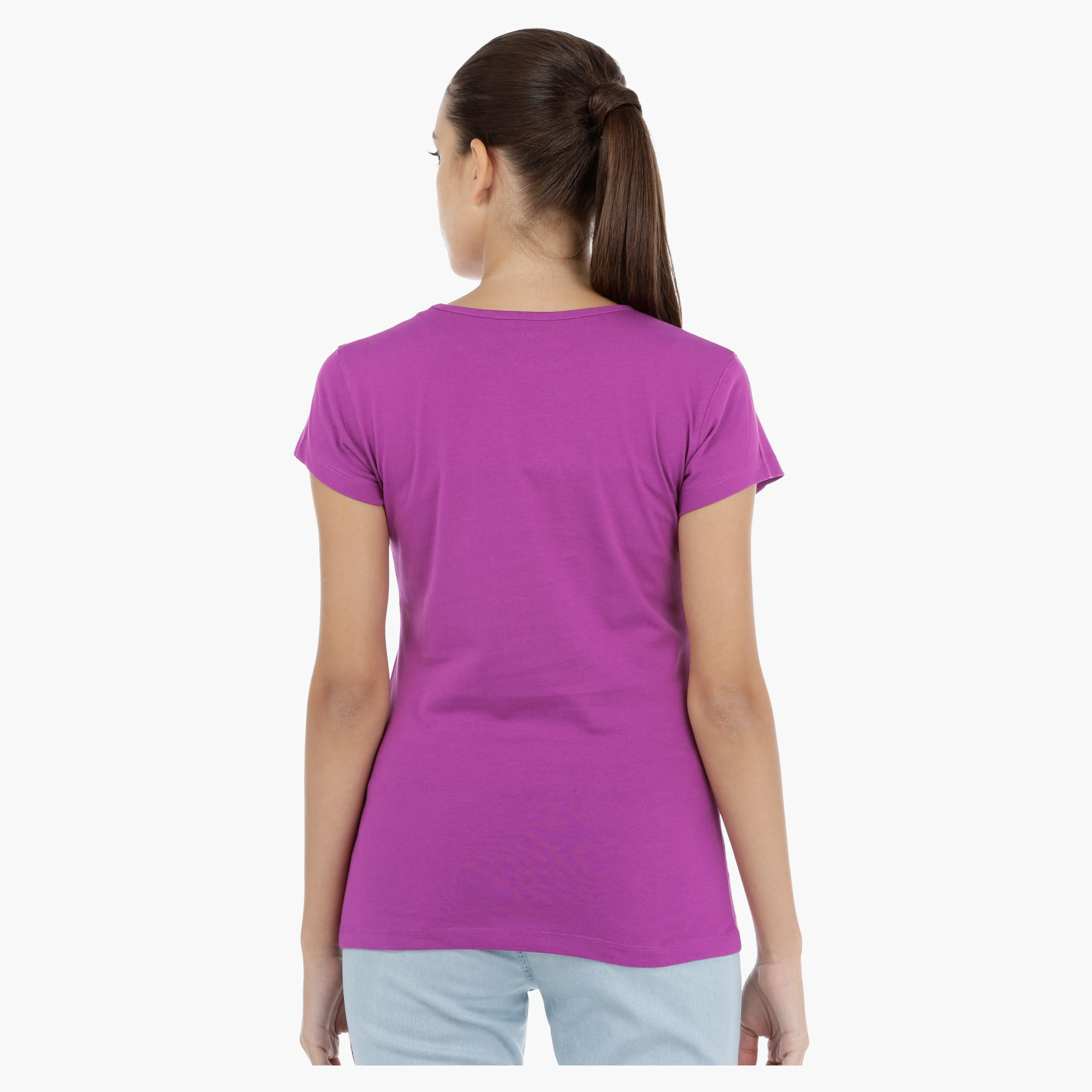 Printed T-Shirt with Short Sleeves-women-clothing-tshirts-image-2