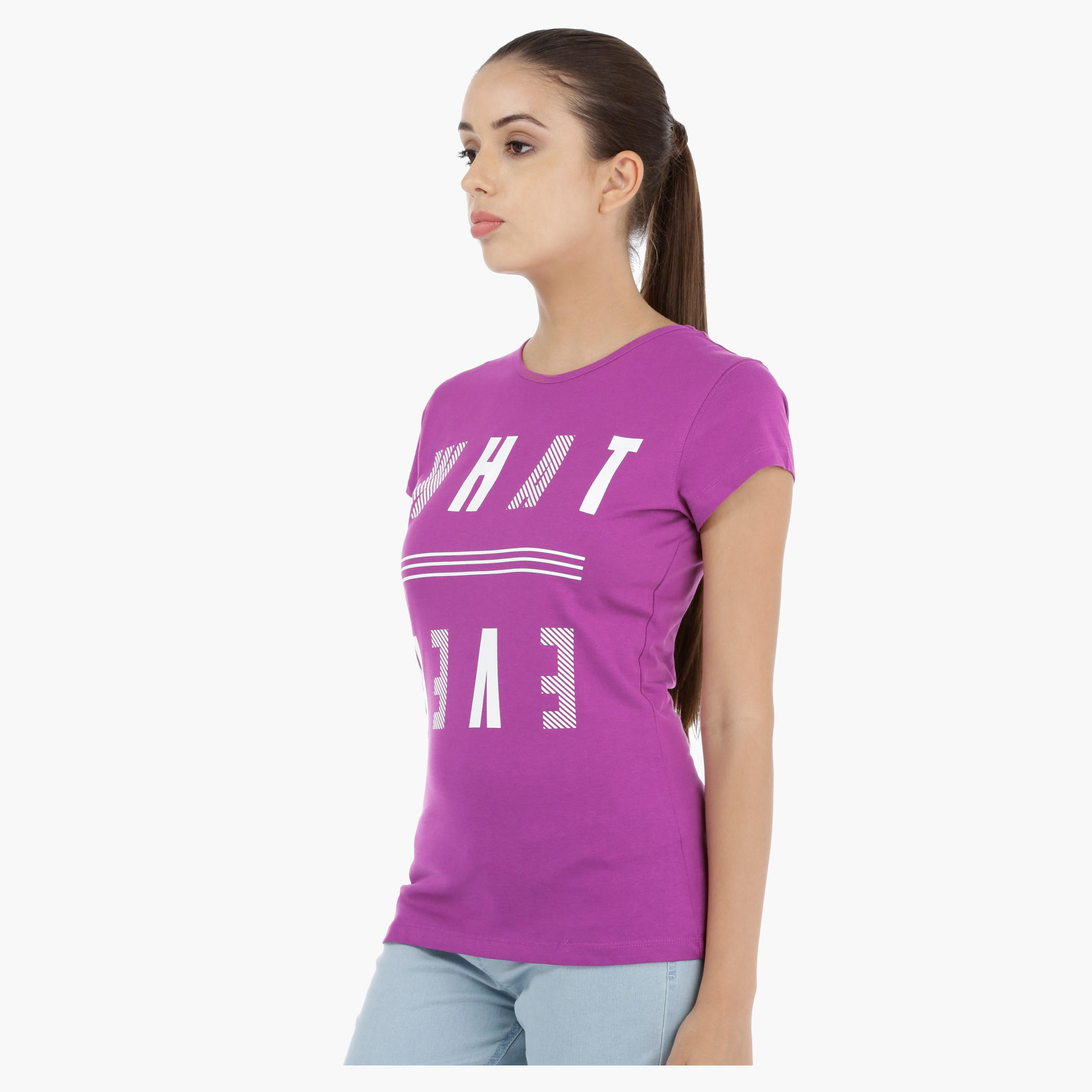Printed T-Shirt with Short Sleeves-women-clothing-tshirts-image-3