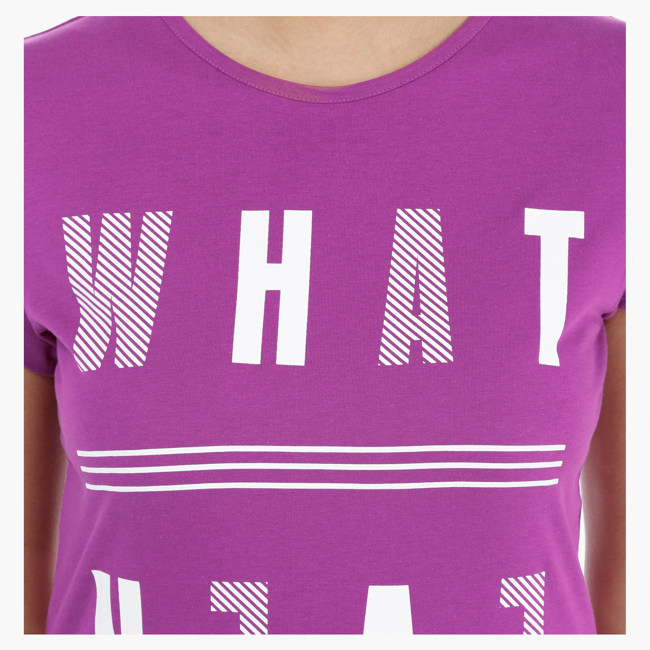 Printed T-Shirt with Short Sleeves-women-clothing-tshirts-image-4
