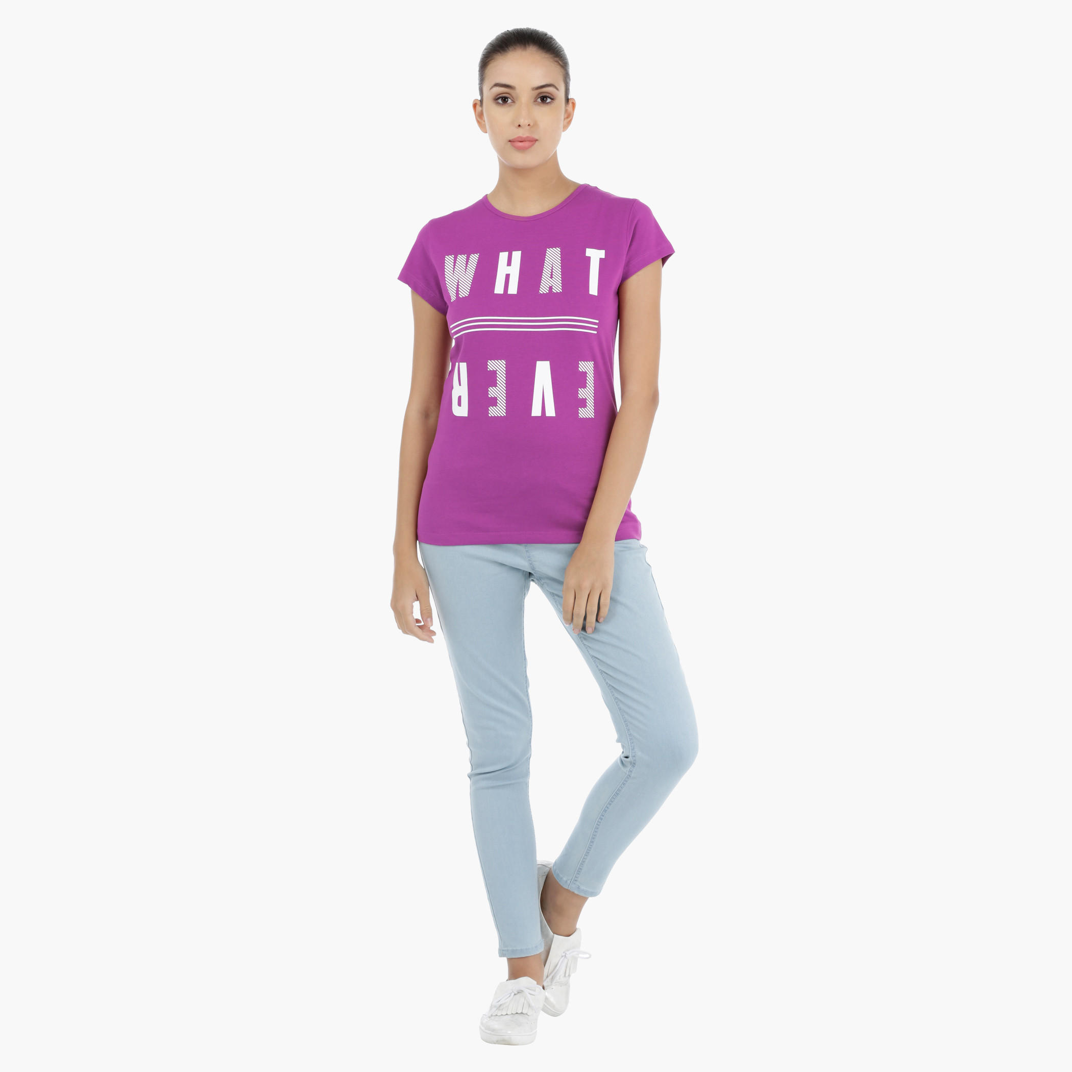Printed T-Shirt with Short Sleeves-women-clothing-tshirts-image-5