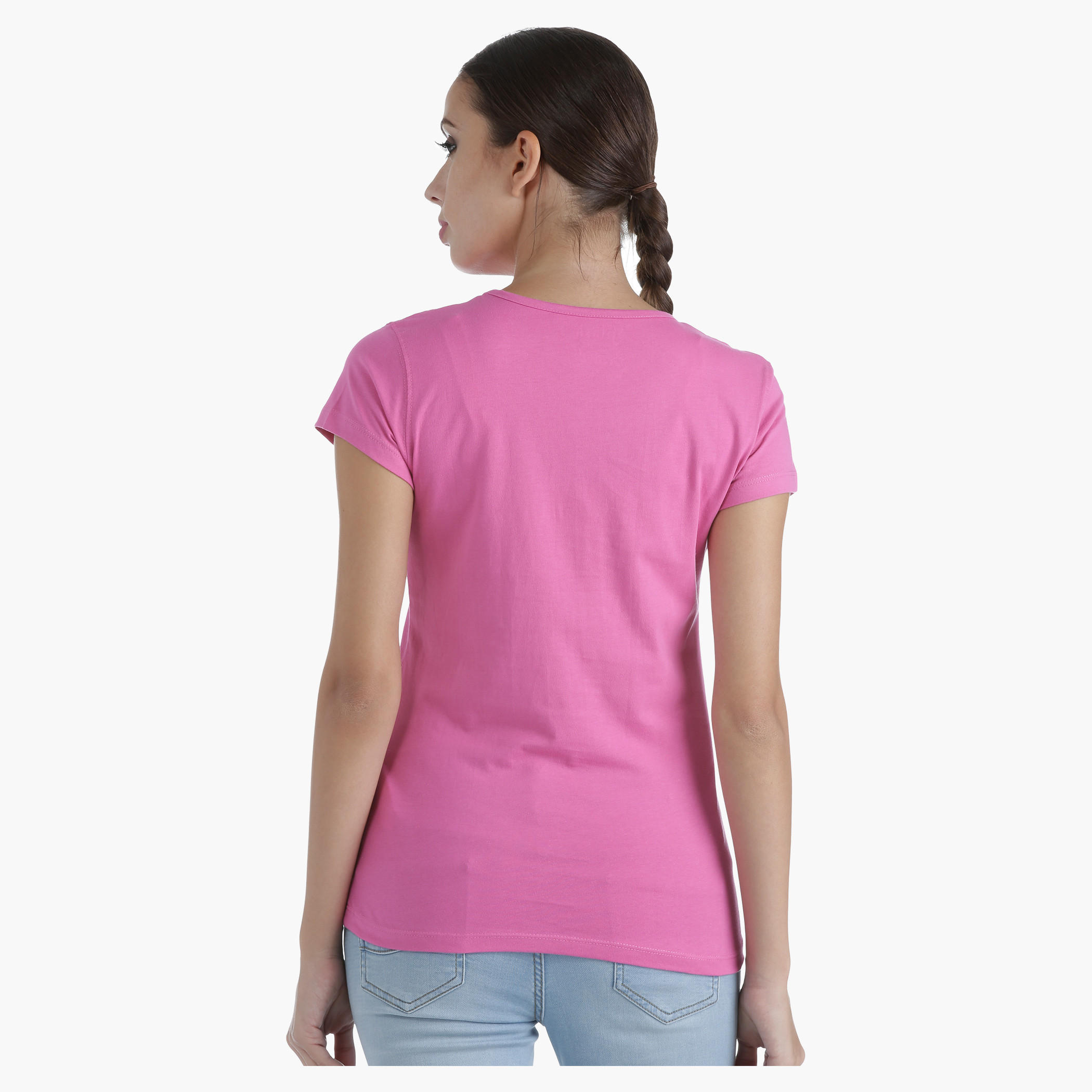 Printed Cotton T-Shirt in Regular Fit-women-clothing-tshirts-image-4